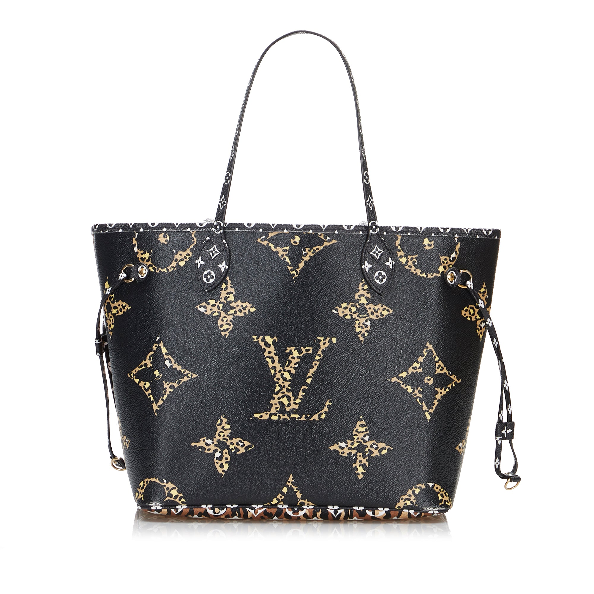 NEW Louis Vuitton Neverfull MM Giant Monogram Jungle Black and Caramel  Limited