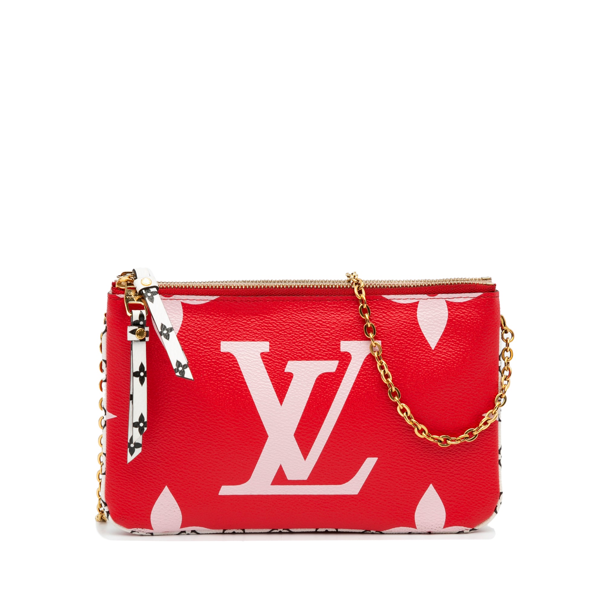 Louis Vuitton Navy And Red Monogram Empreinte Leather Double Zip