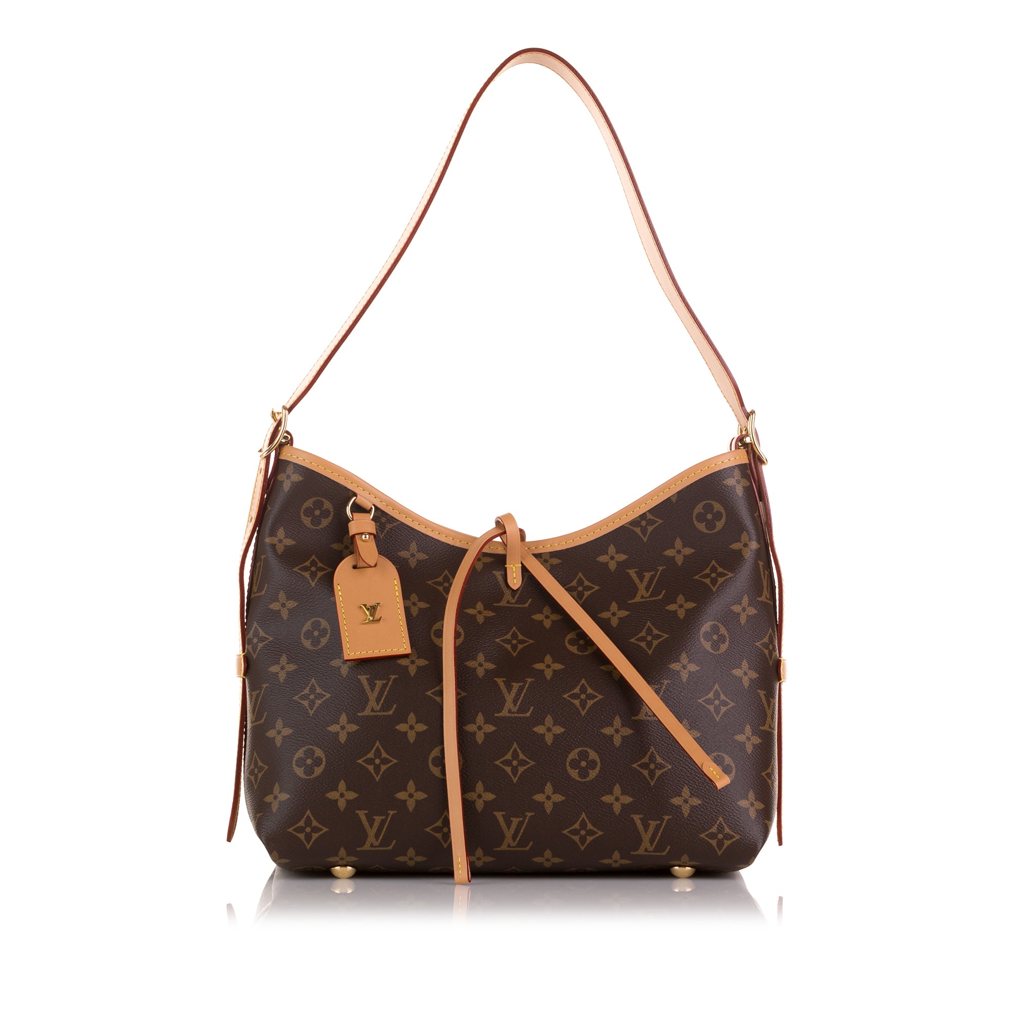 LOUIS VUITTON Carryall PM Monogram Canvas Shoulder Bag Brown