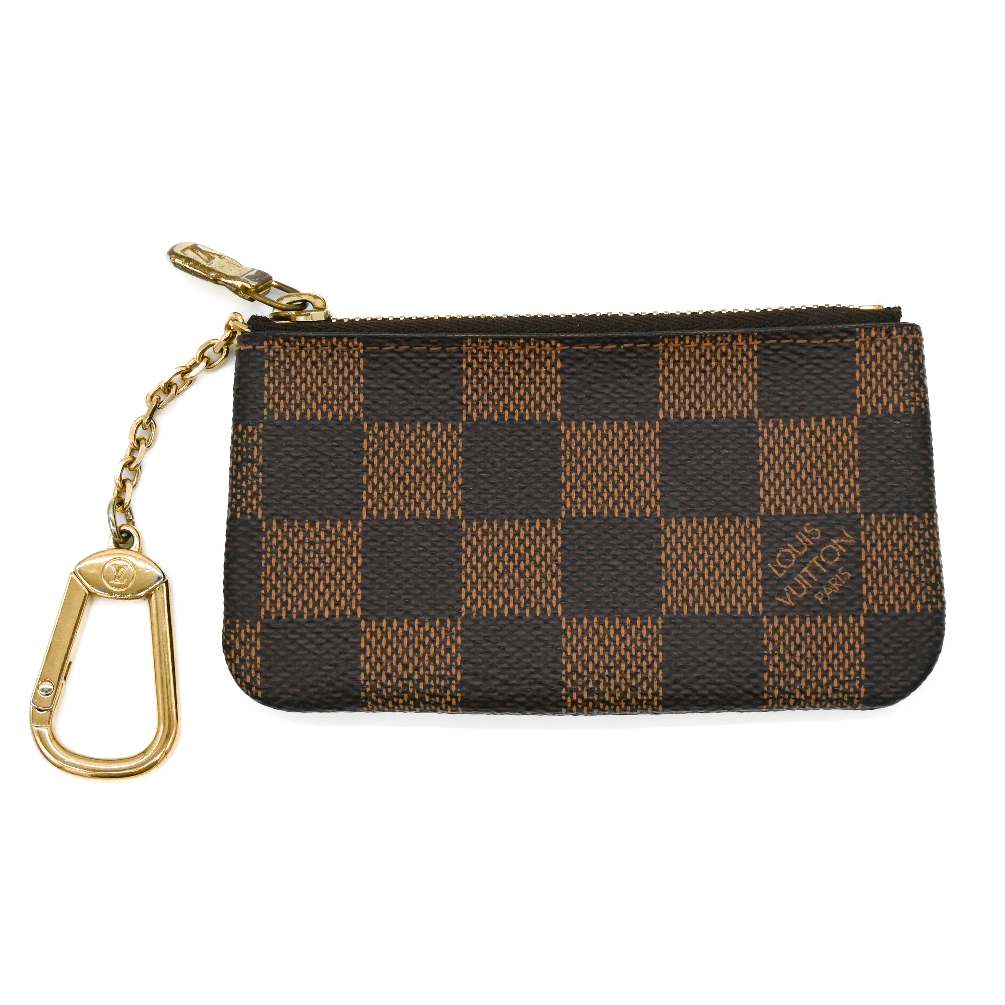 Louis Vuitton Damier Ebene Pochette Clès Key Pouch – Vault 55