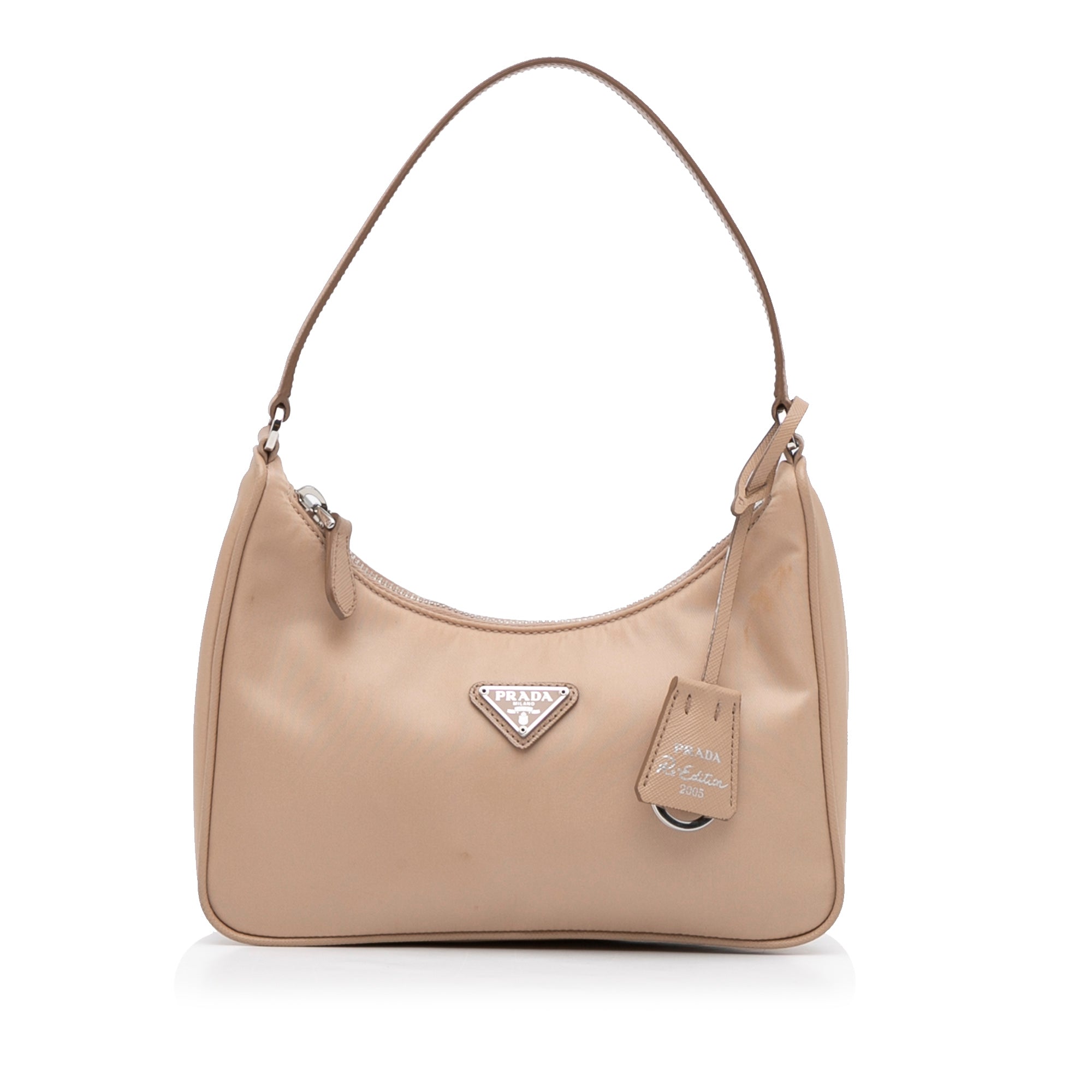 Prada Re-Edition 2005 Re-Nylon Shoulder Bag Beige