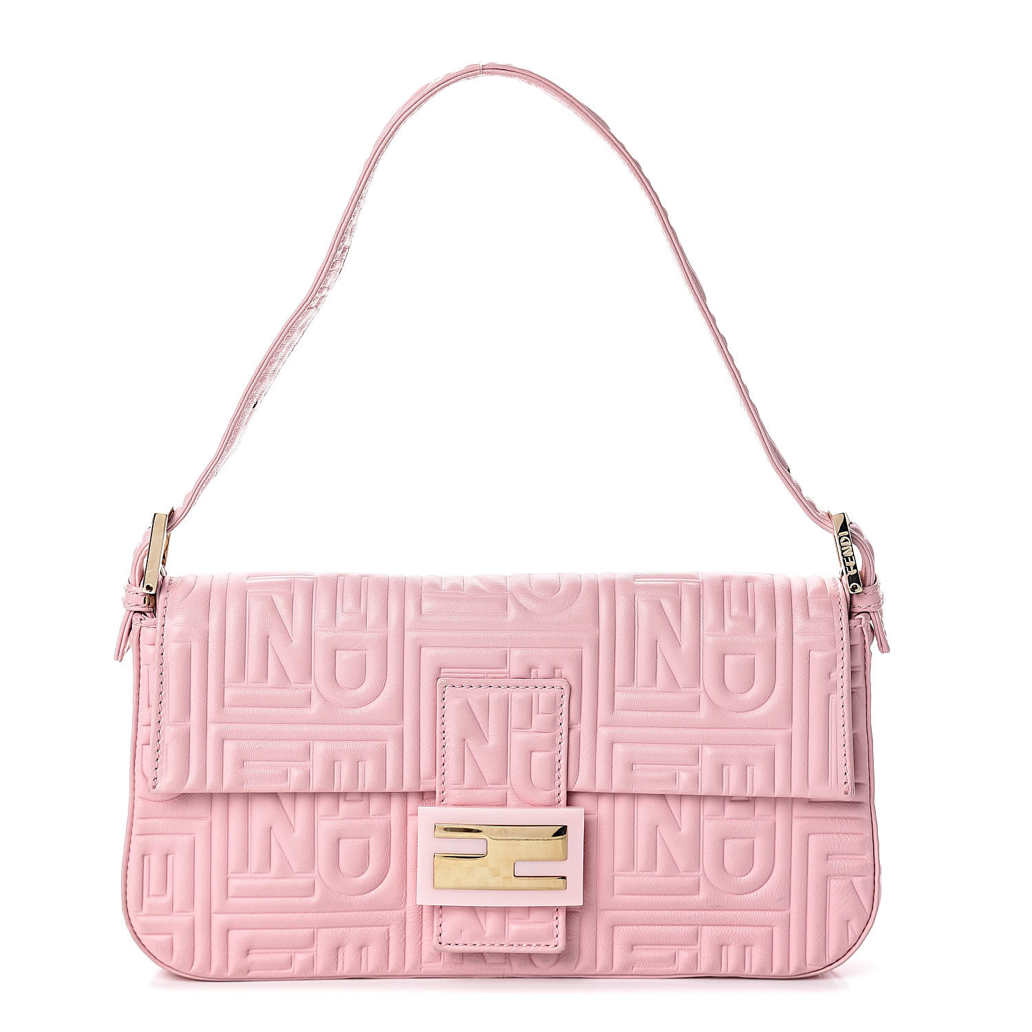 Baguette - Pink nappa leather bag