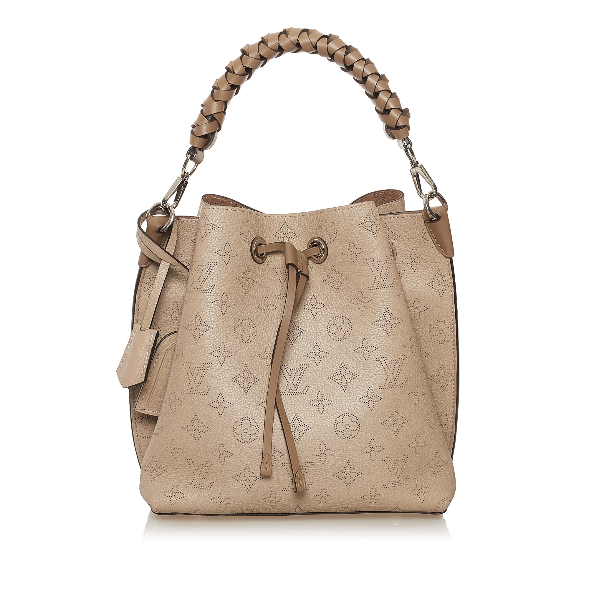 Louis Vuitton Monogram Mahina Muria Bucket Bag in Galet Taupe