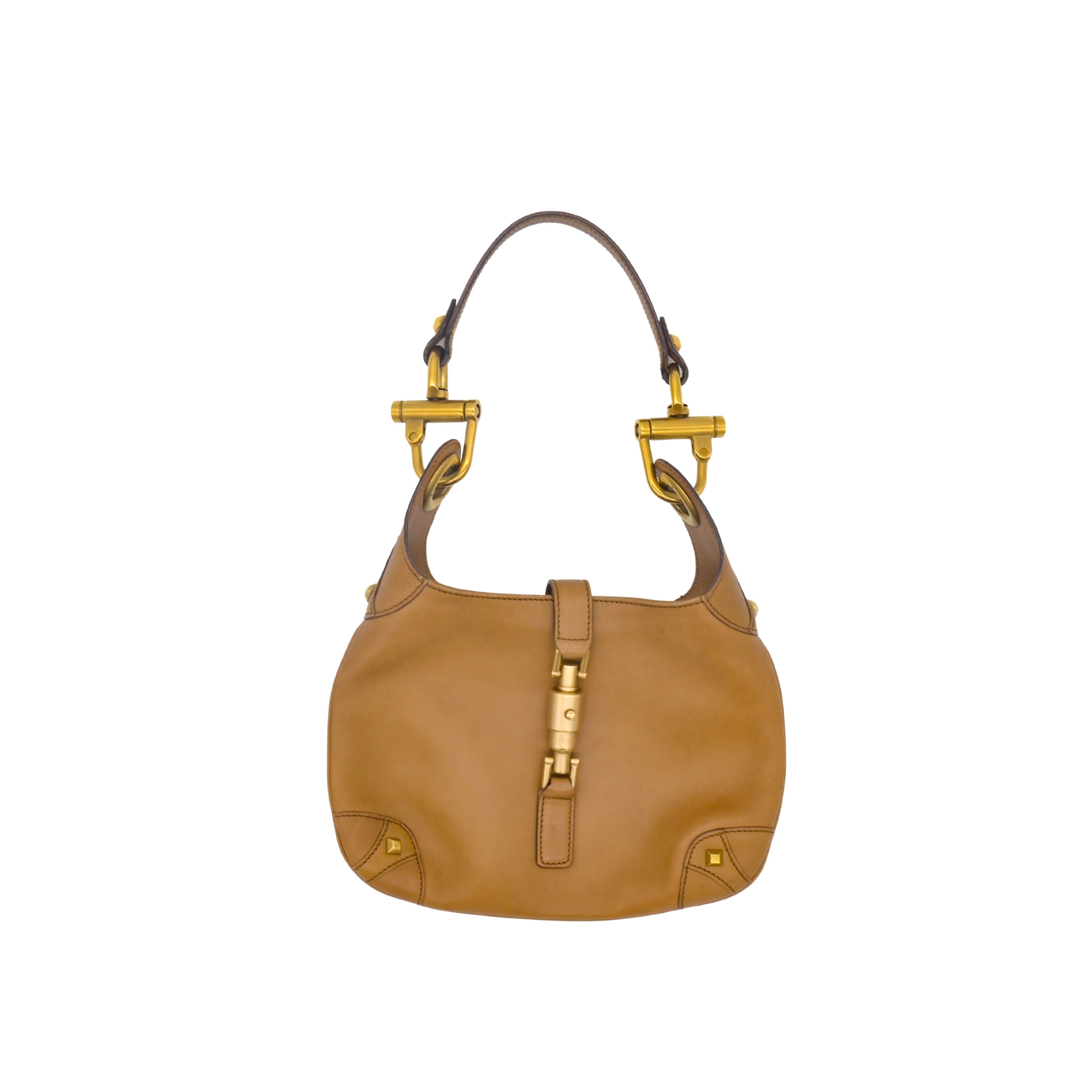 GUCCI Gucci Jackie Vintage Mini Hobo in Cognac Brown Leather (was $848) - Vault 55