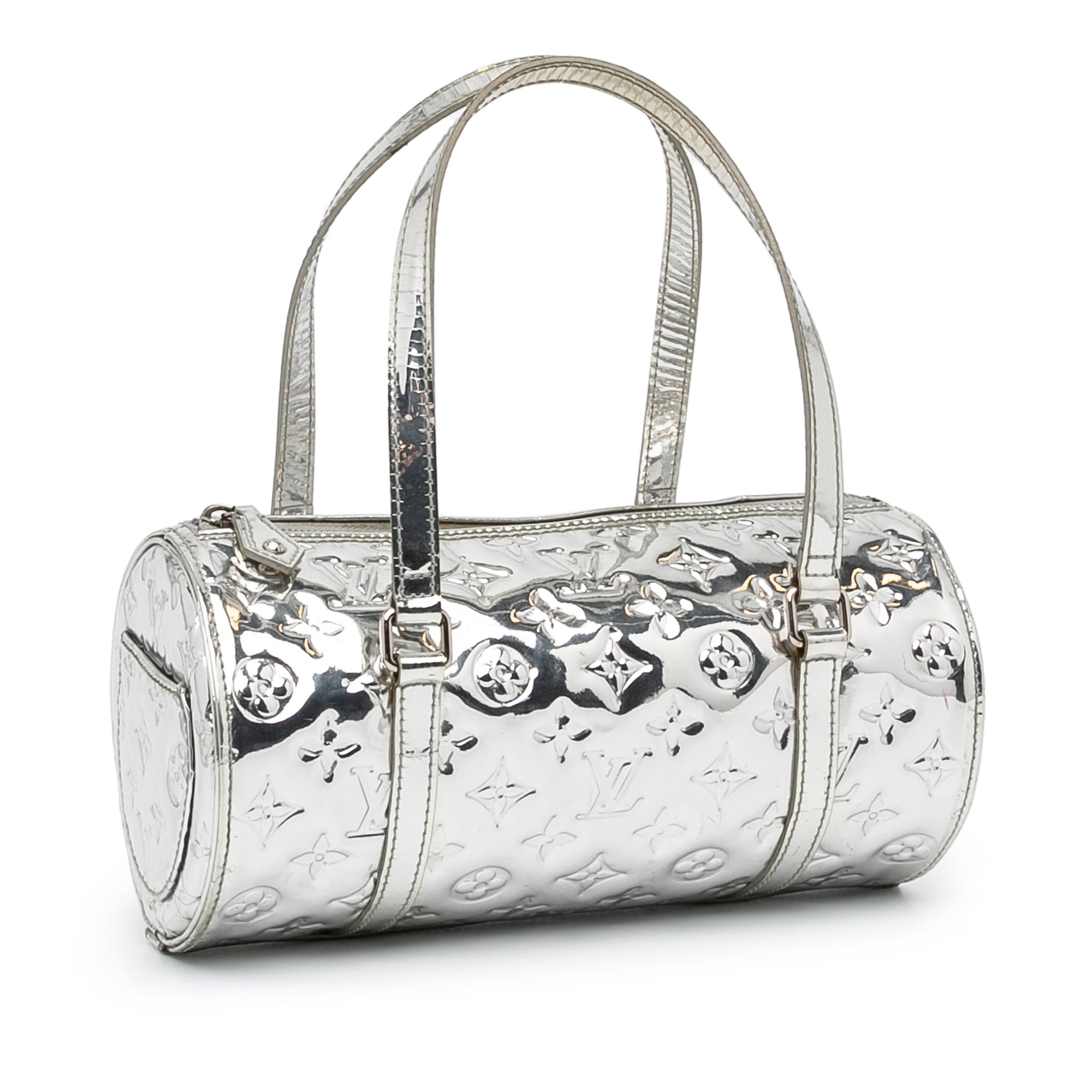 FWRD Renew Louis Vuitton Monogram Miroir Papillon Handbag in Silver