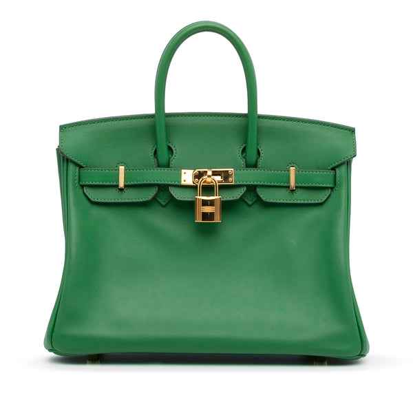 Hermes Swift Birkin 25 Bambou Green with Gold Hardware – Vault 55