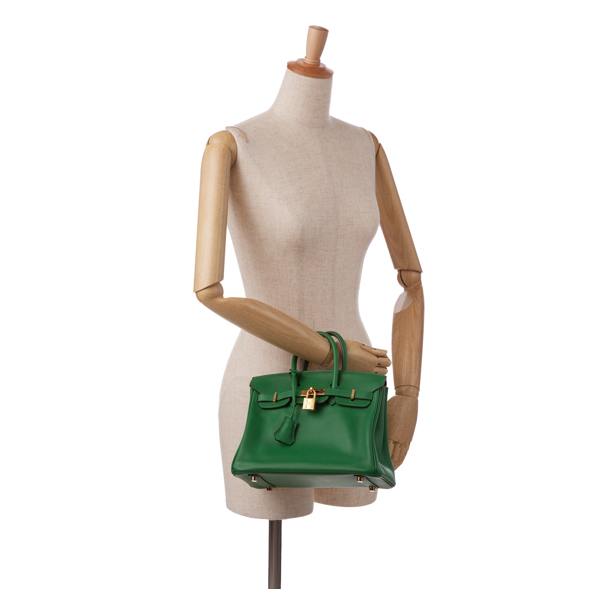 Hermes Swift Birkin 25 Bambou Green with Gold Hardware – Vault 55