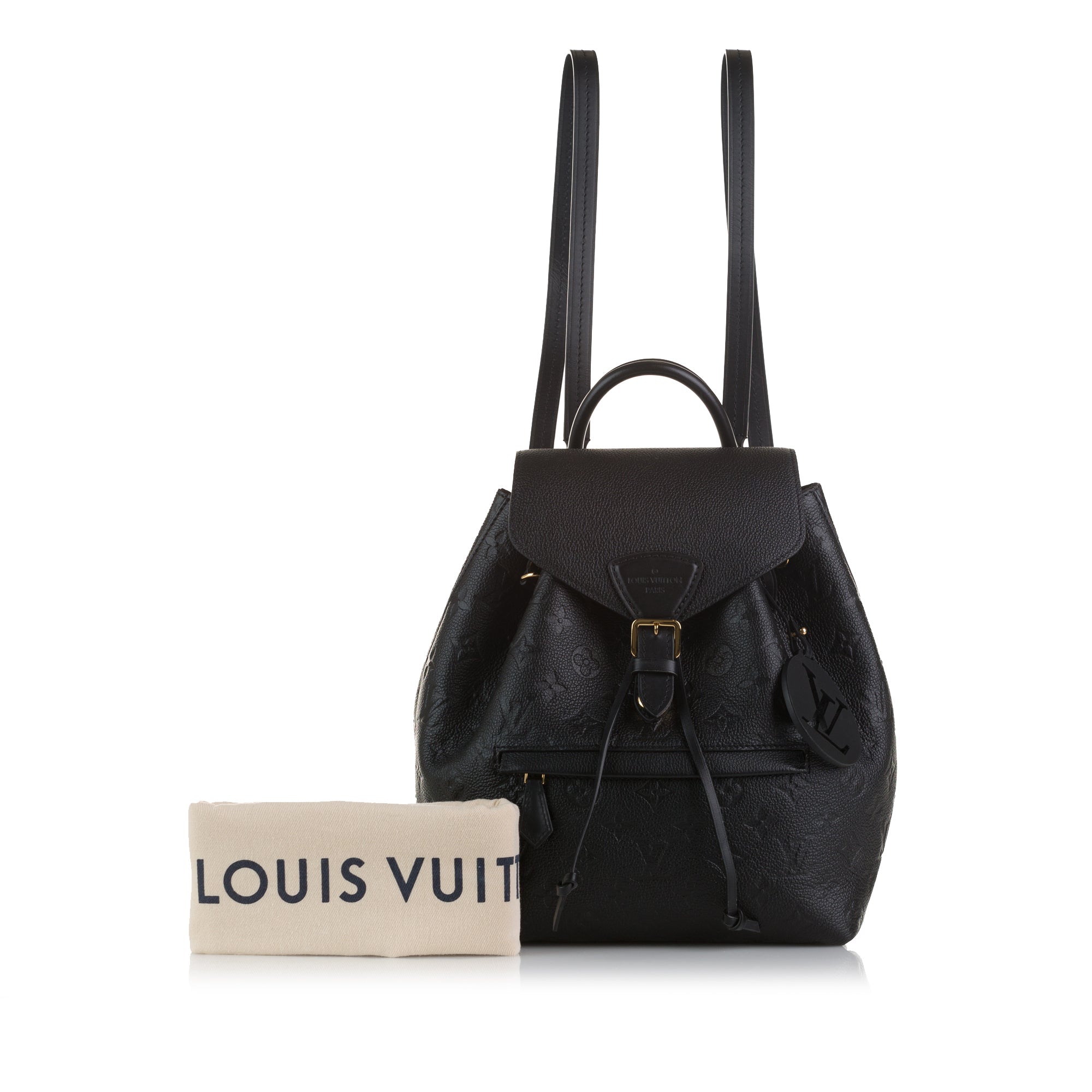 LOUIS VUITTON Louis Vuitton Montsouris PM Monogram Empreinte Black - Vault 55