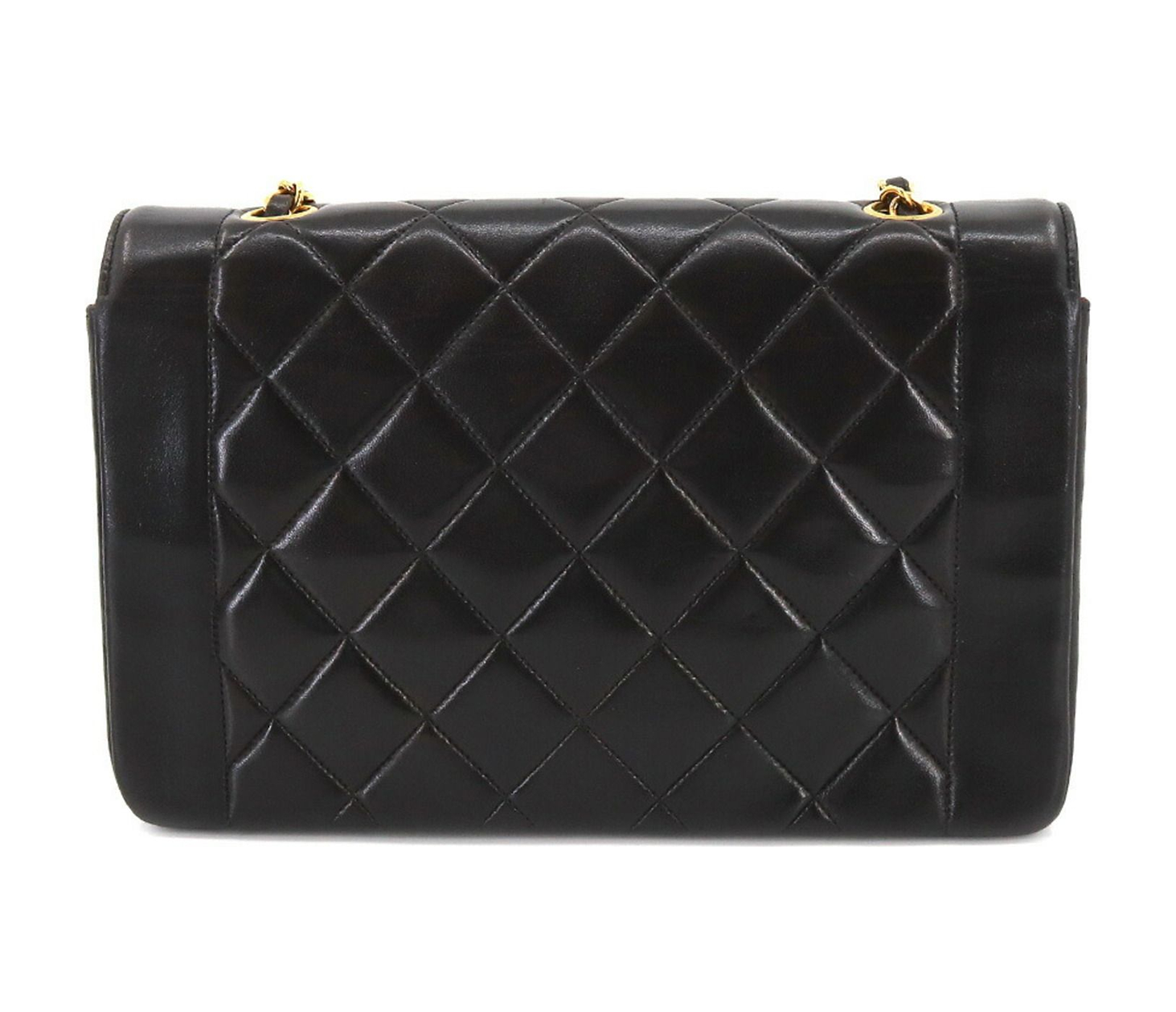 CHANEL Chanel Diana 25 Lambskin Shoulder/Crossbody Bag in Black - Vault 55