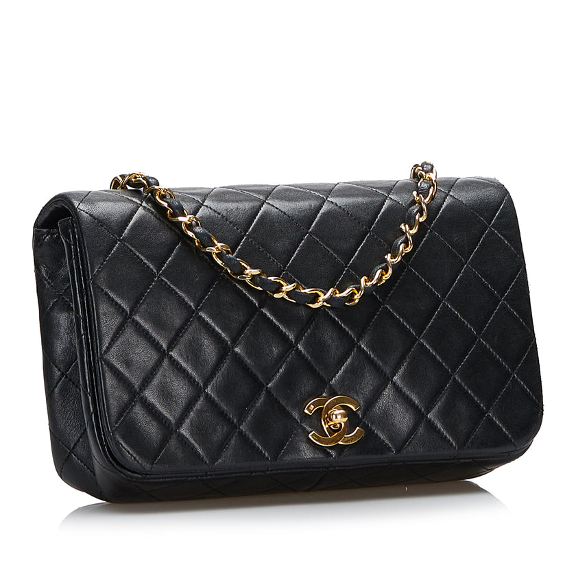 Chanel XL Black Lambskin Shopper - Vintage Lux