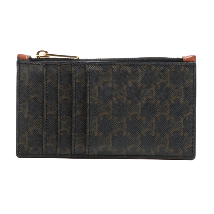 PLAYING CARD CASE IN TRIOMPHE CANVAS AND LAMBSKIN - BLACK / WHITE