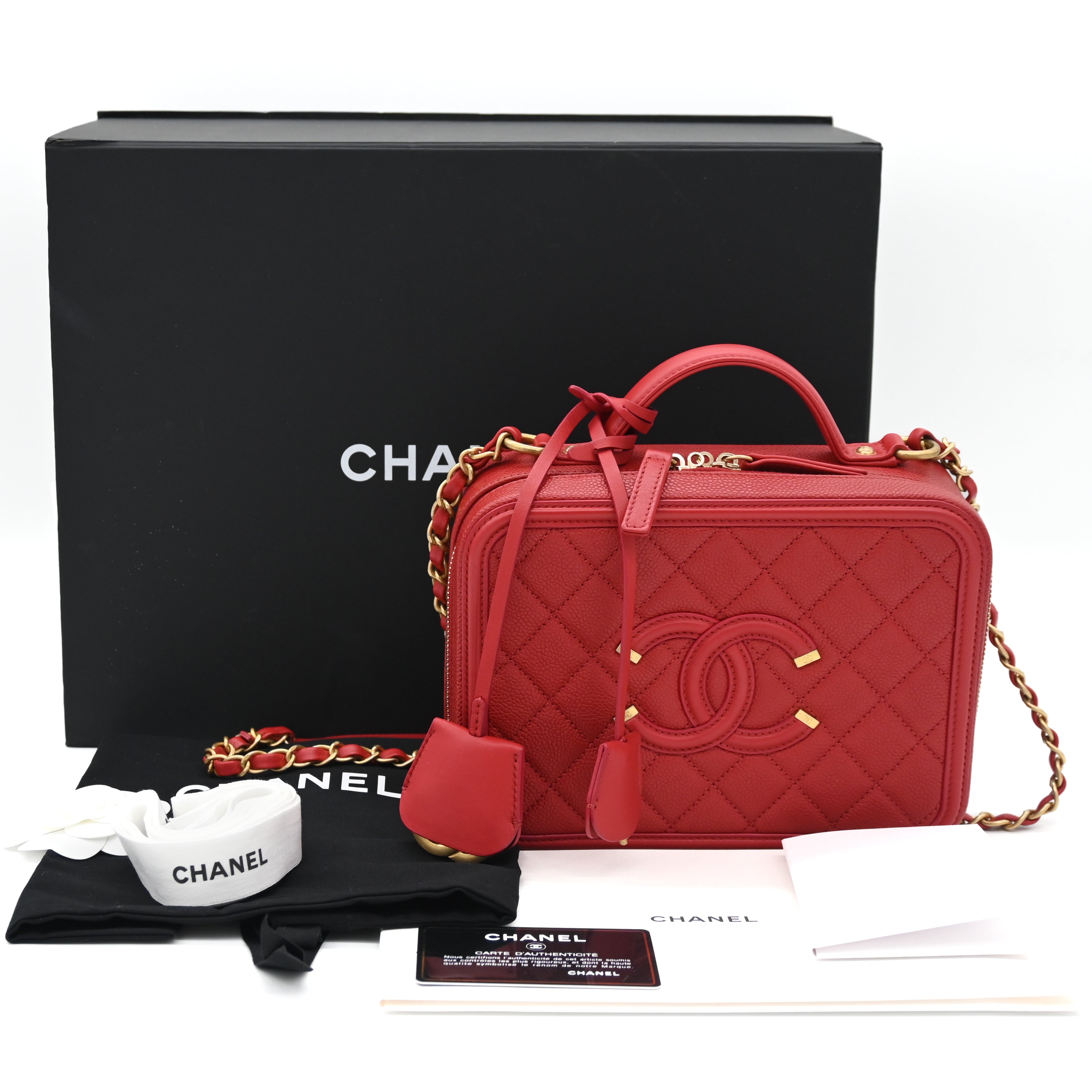 CHANEL Chanel Medium Filigree Vanity Red - Vault 55