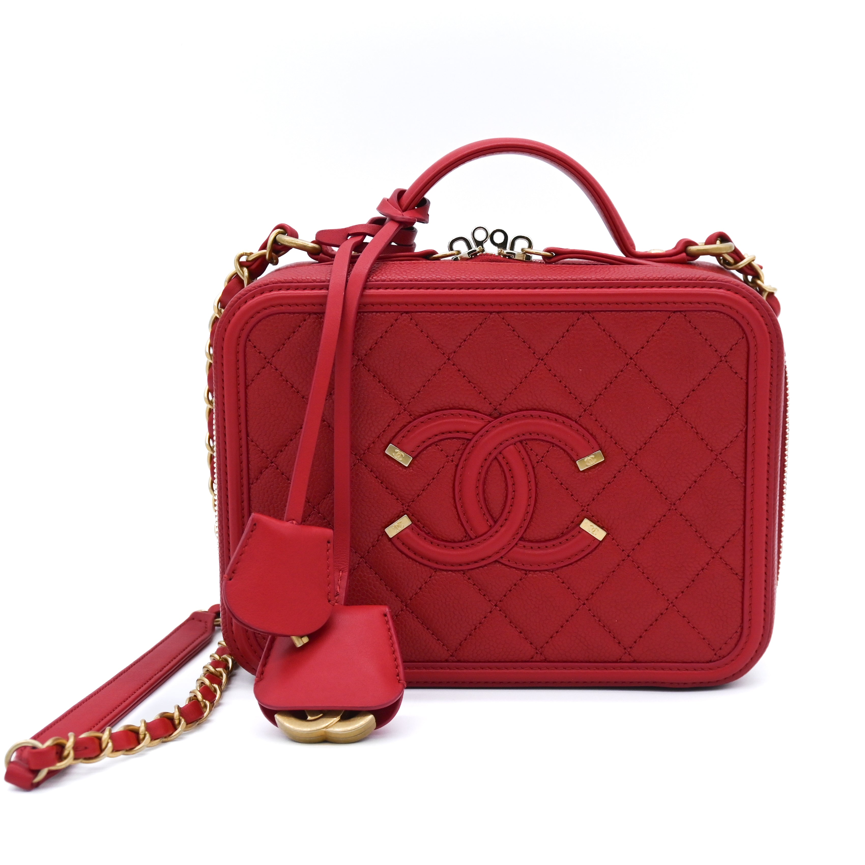 CHANEL Chanel Medium Filigree Vanity Red - Vault 55