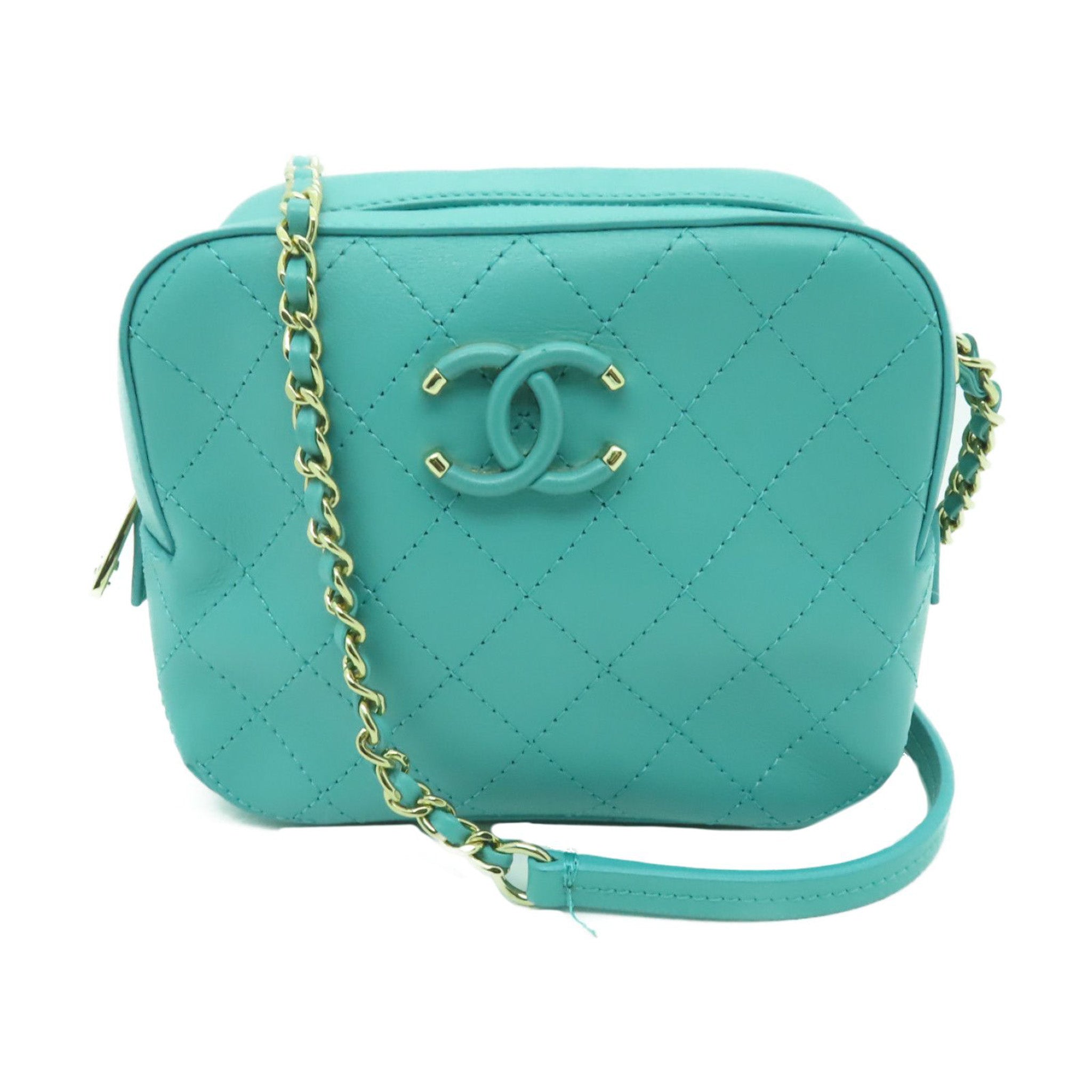 Chanel Zip Camera Bag Crossbody Bag in Tiffany Blue Teal