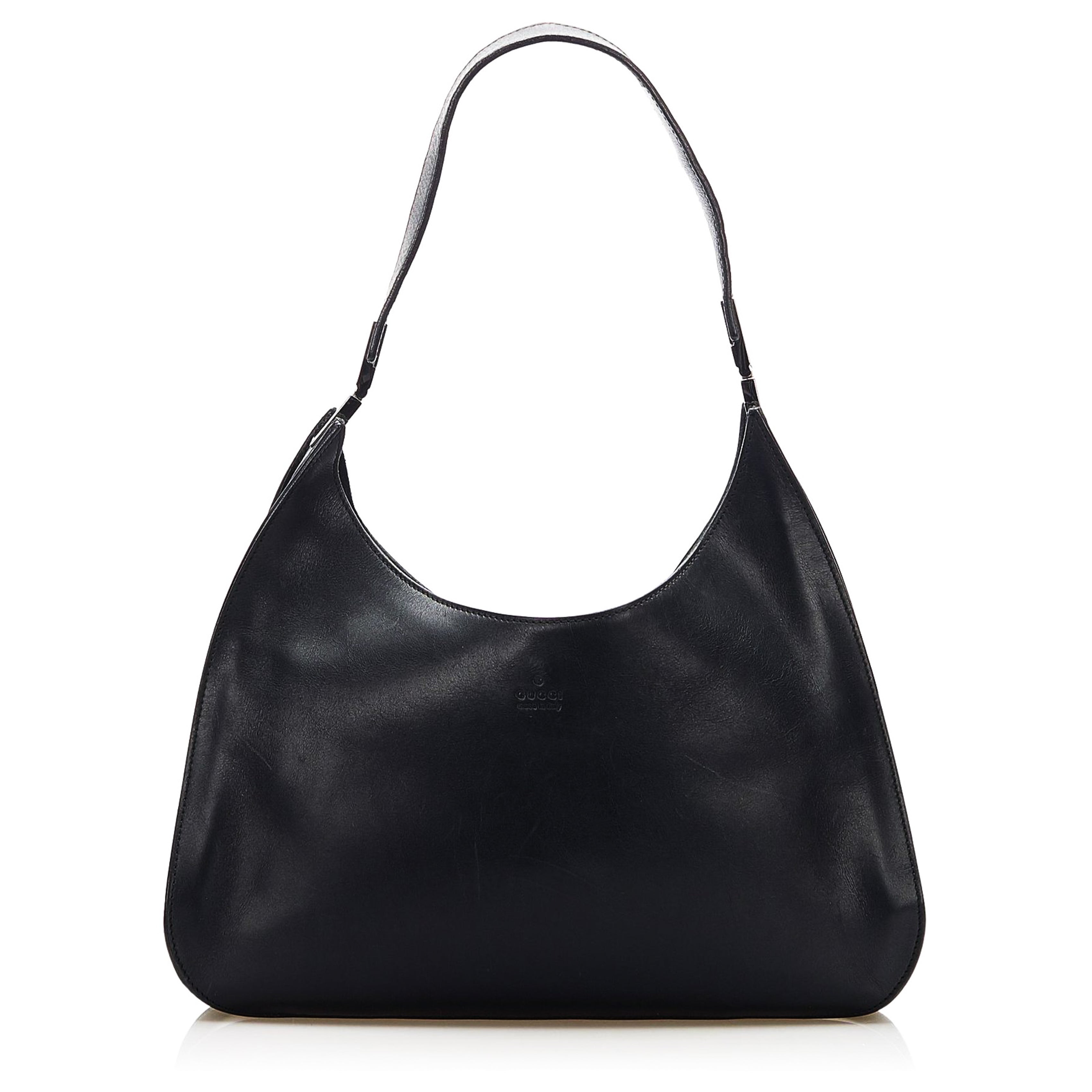 GUCCI Gucci Leather Shoulder Bag in Black - Vault 55