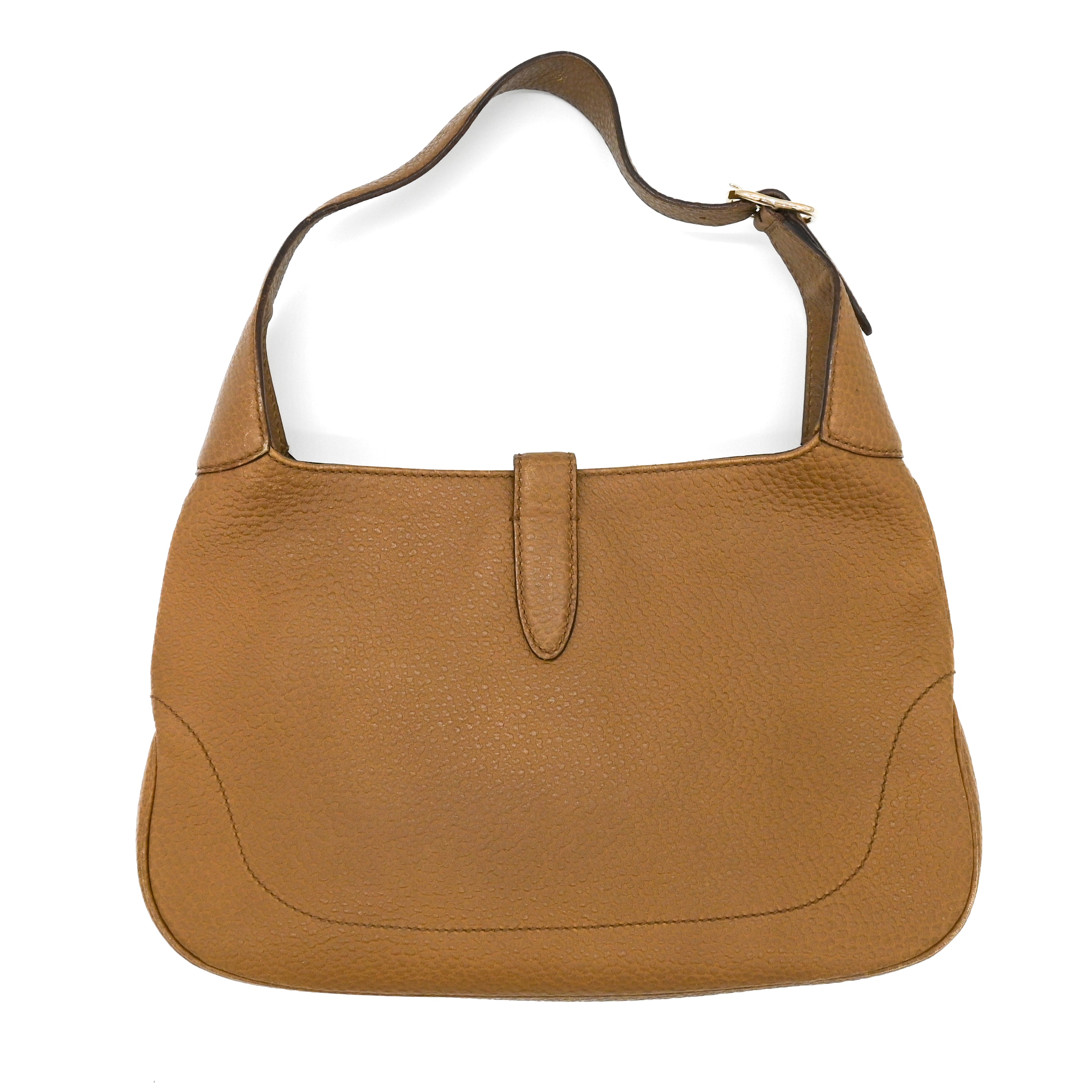 GUCCI Gucci Jackie Small Vintage Calfskin Leather Hobo Bag in Tan - Vault 55
