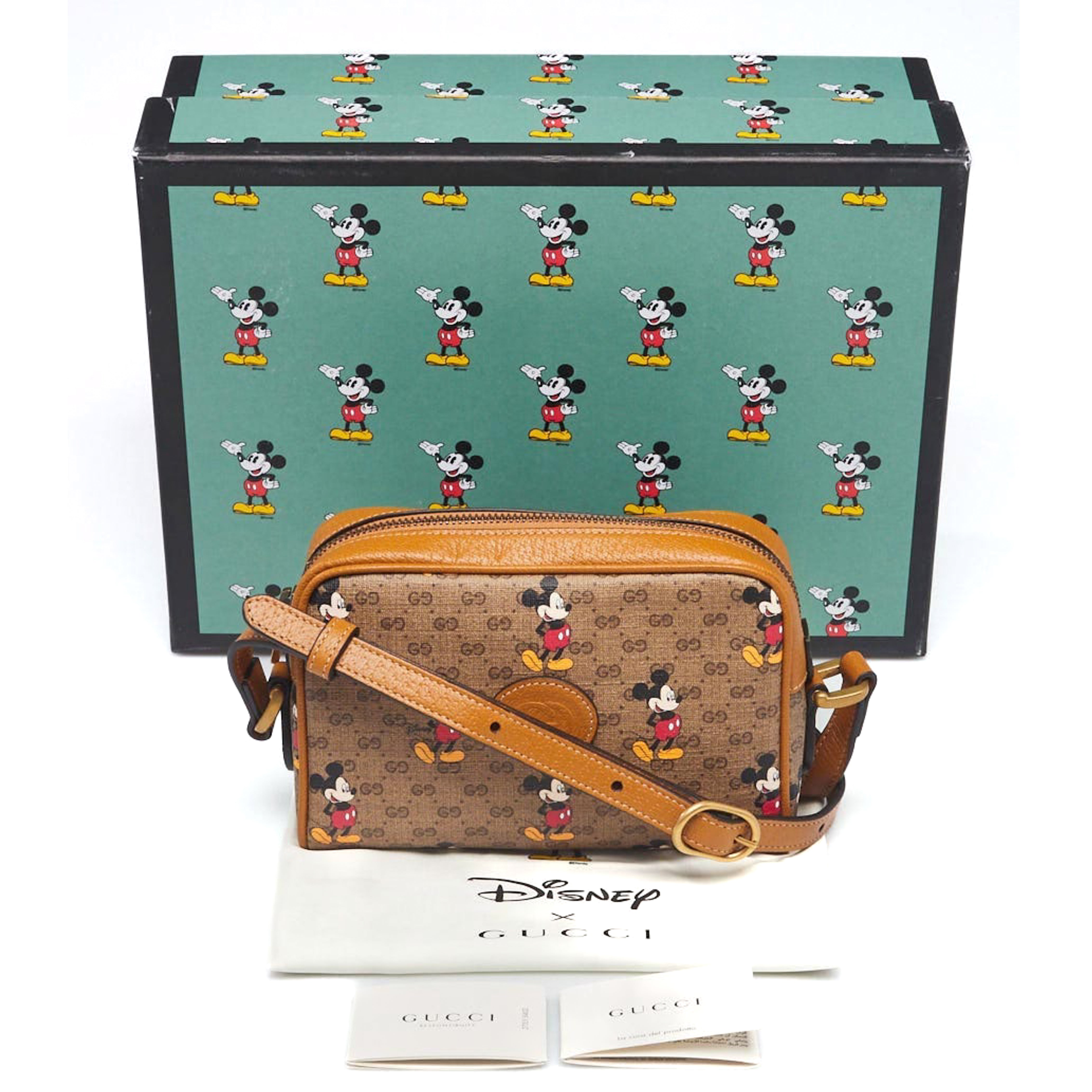 GUCCI Gucci x Disney Vintage GG Supreme Mickey Mouse Shoulder Bag - Vault 55