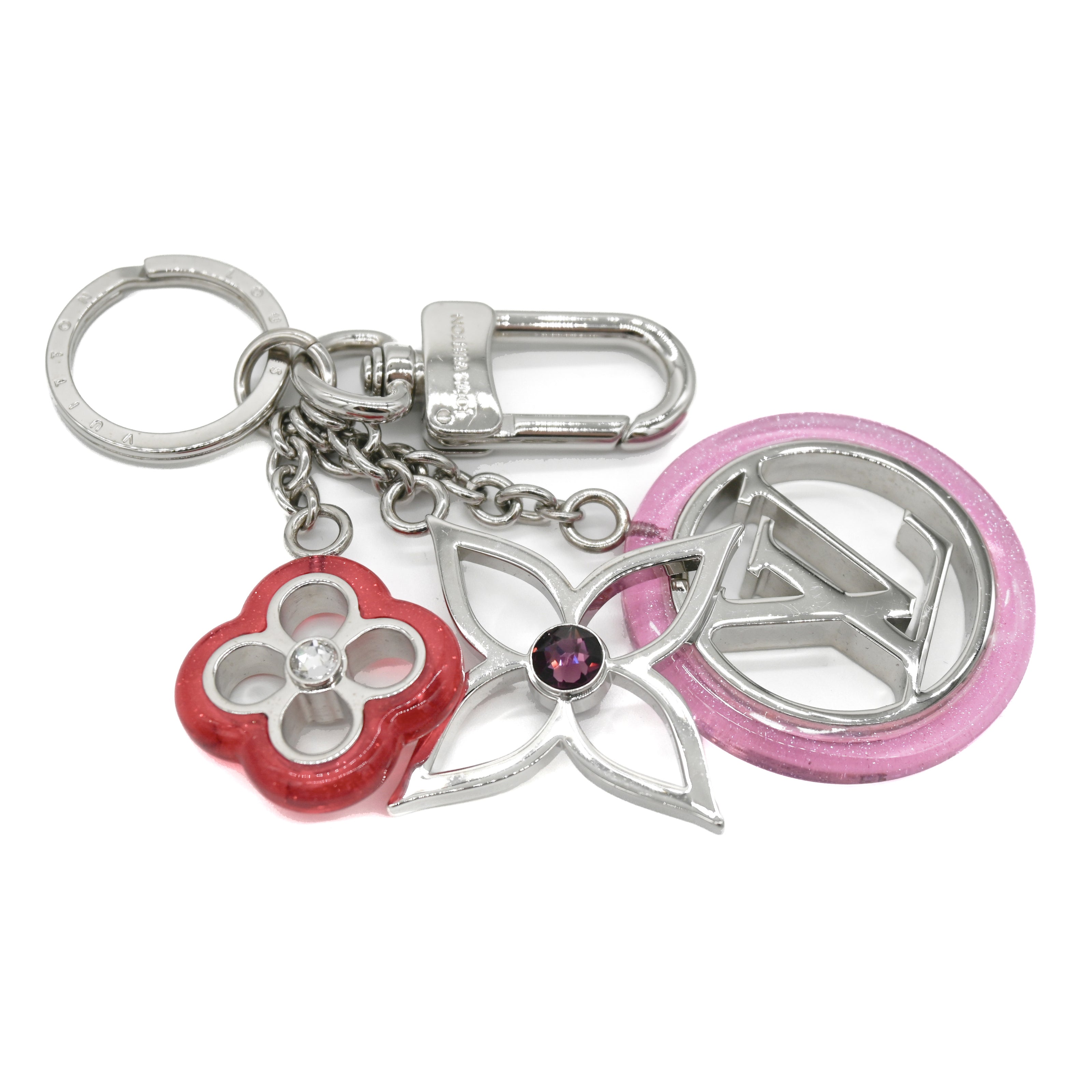 Louis Vuitton Pink Silver Colorline Bag Charm and Key Holder – Vault 55