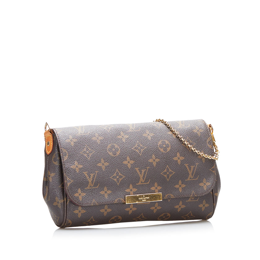 Louis Vuitton Monogram Favorite MM 2way Crossbody Flap Bag Leather