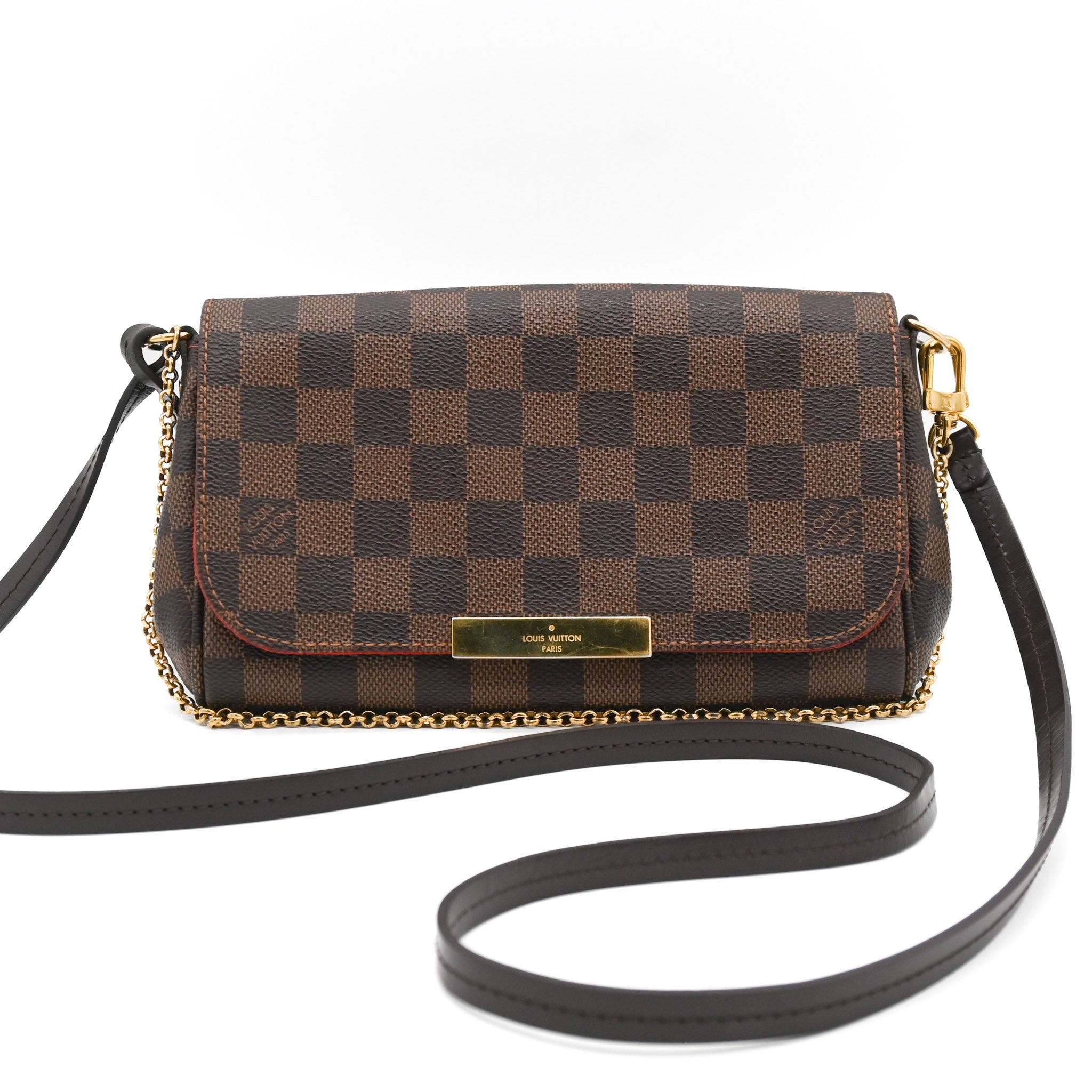 Louis Vuitton Favorite PM 2-Way Bag Damier Ebene - Vault 55 | Preowned Designer Handbags
