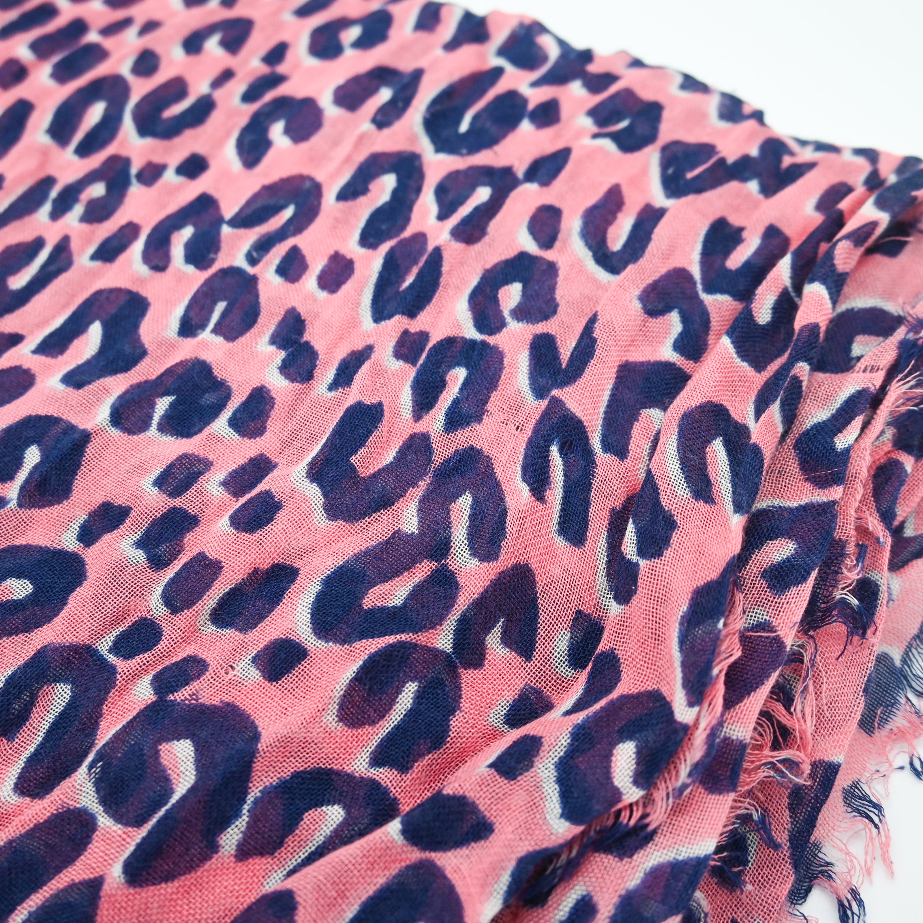 Louis Vuitton Red Navy Blue Leopard Silk Cashmere Stephen Sprouse Scarf  Shawl