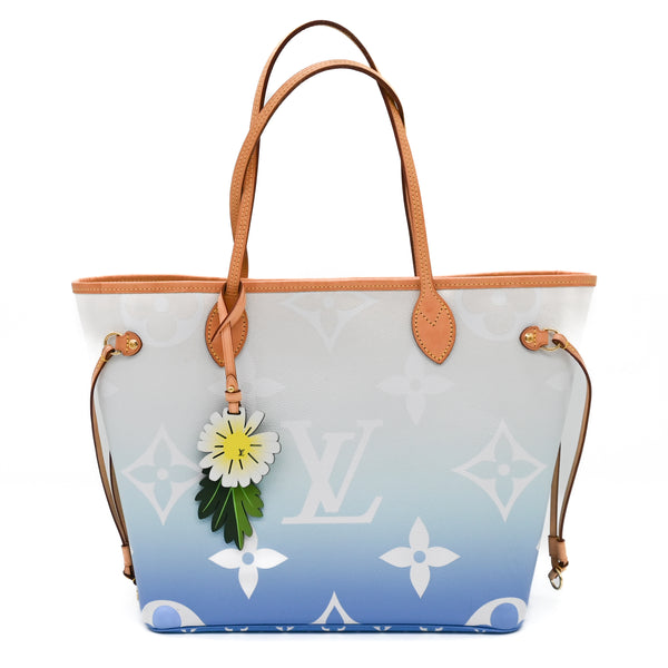 Louis Vuitton Blue & White Giant Monogram Canvas By The Pool Neverfull MM