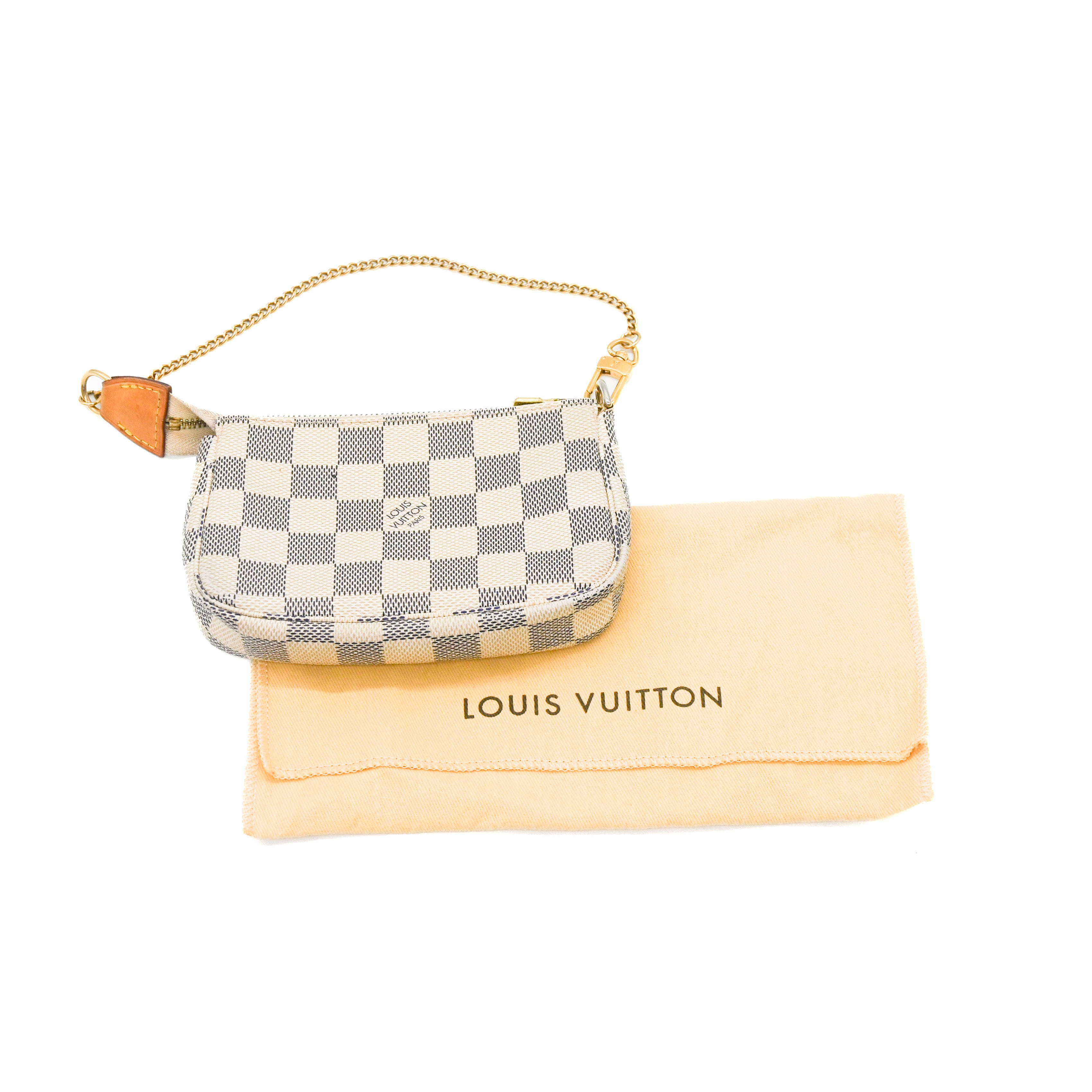 LOUIS VUITTON Louis Vuitton Mini Pochette Accessoires Damier Azur - Vault 55