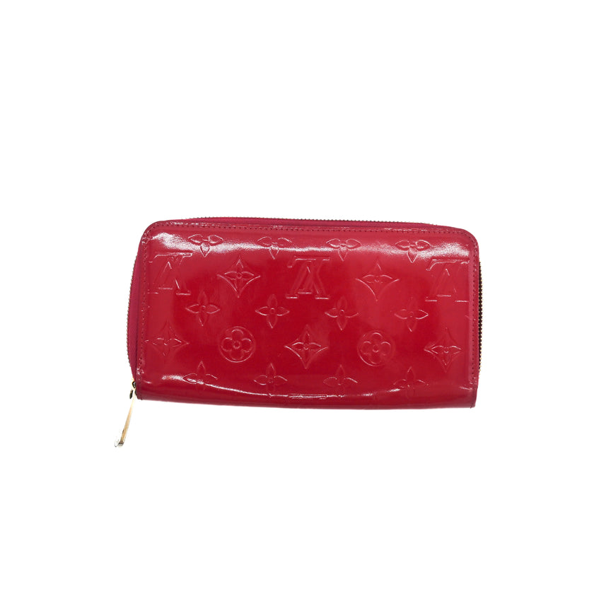 Louis Vuitton Red Monogram Vernis Zippy Wallet – Vault 55