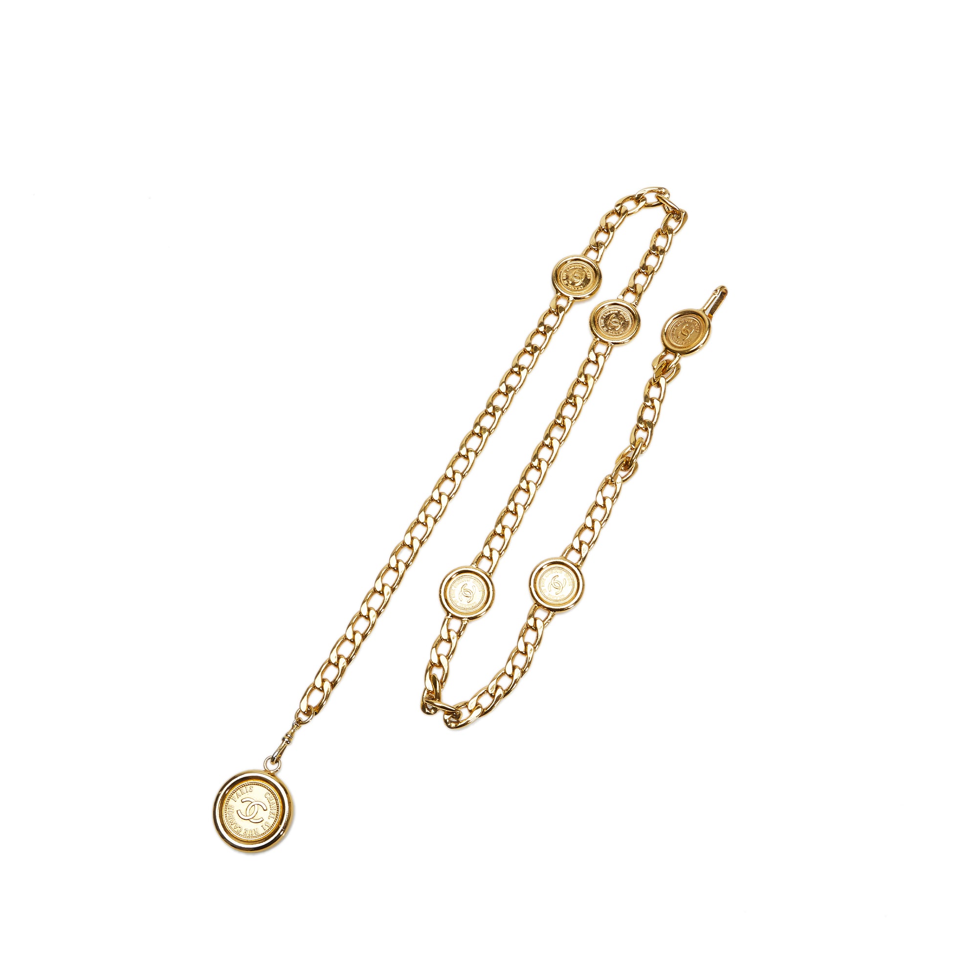 CHANEL Chanel Gold Medallion Chain Link Belt - Vault 55