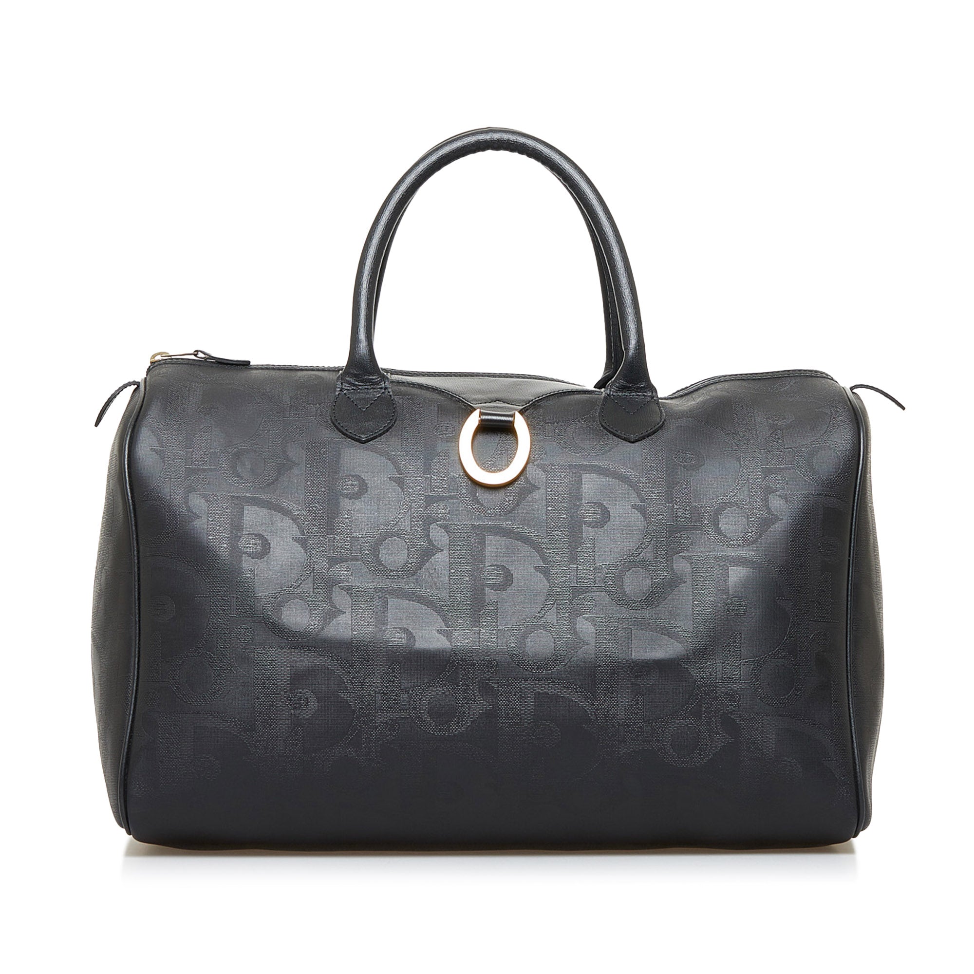 DIOR Dior Oblique Large Boston Bag Black - Vault 55