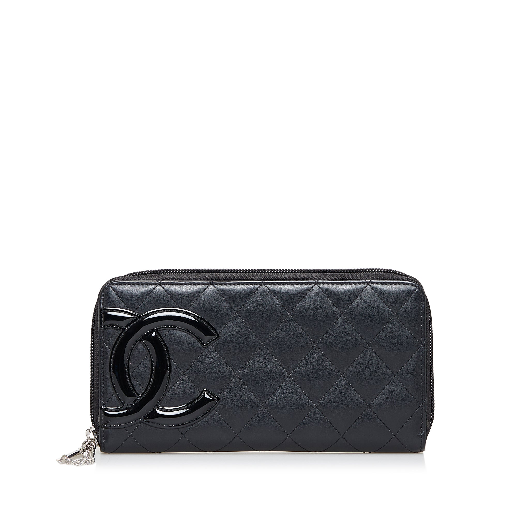 Chanel Cambon Ligne Zip Around Wallet Black – Vault 55