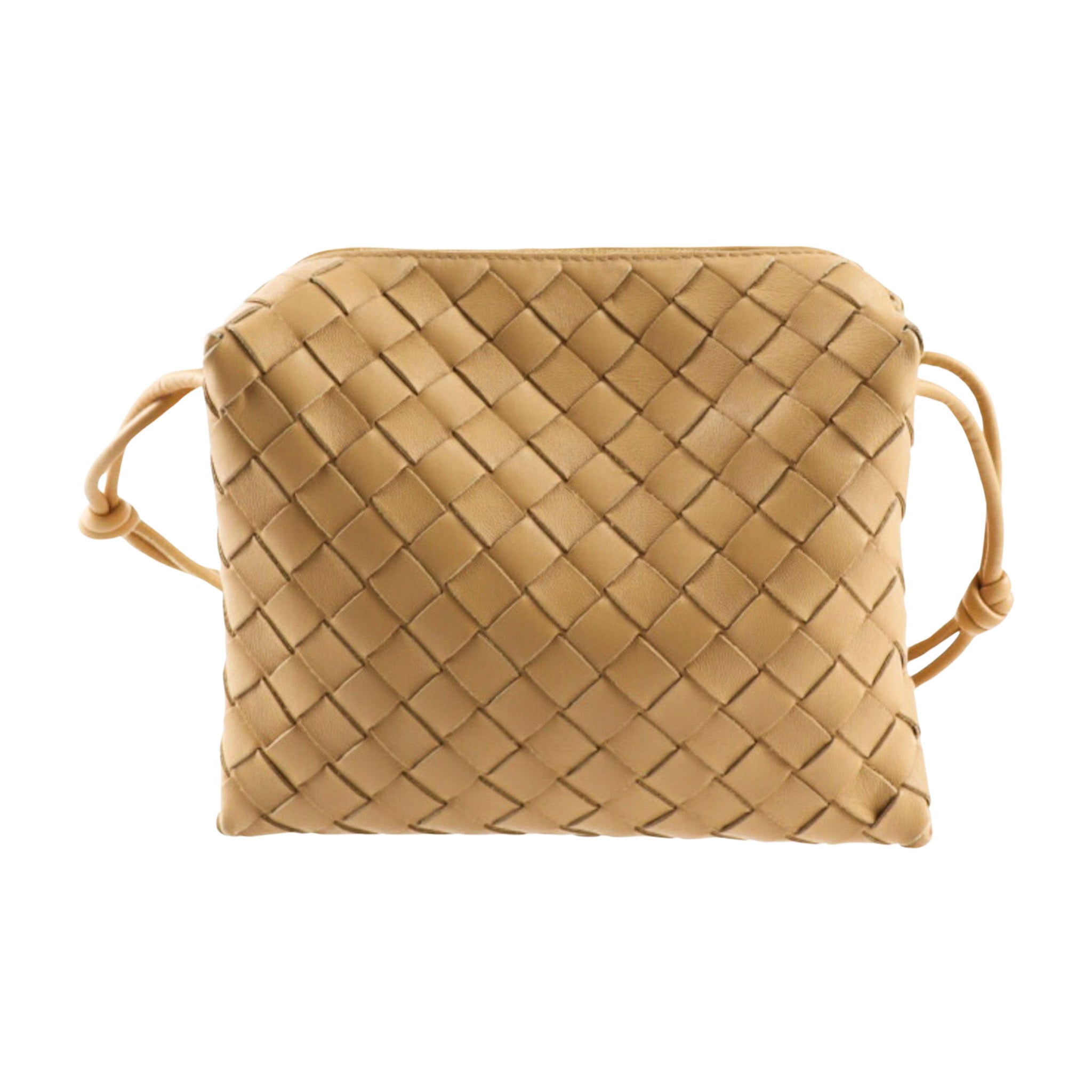 Bottega Veneta Beige 'Almond' Loop Crossbody Bag - Vault 55 | Preowned Designer Handbags