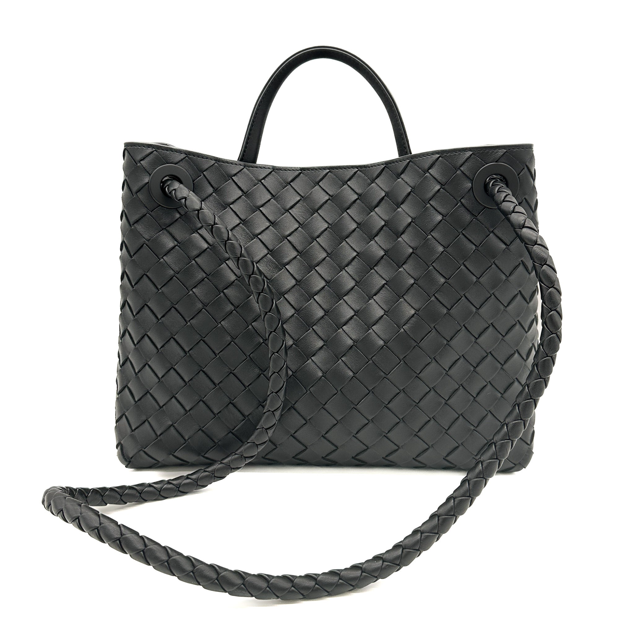 Bottega Veneta Black Medium Andiamo - Vault 55 | Preowned Designer Handbags