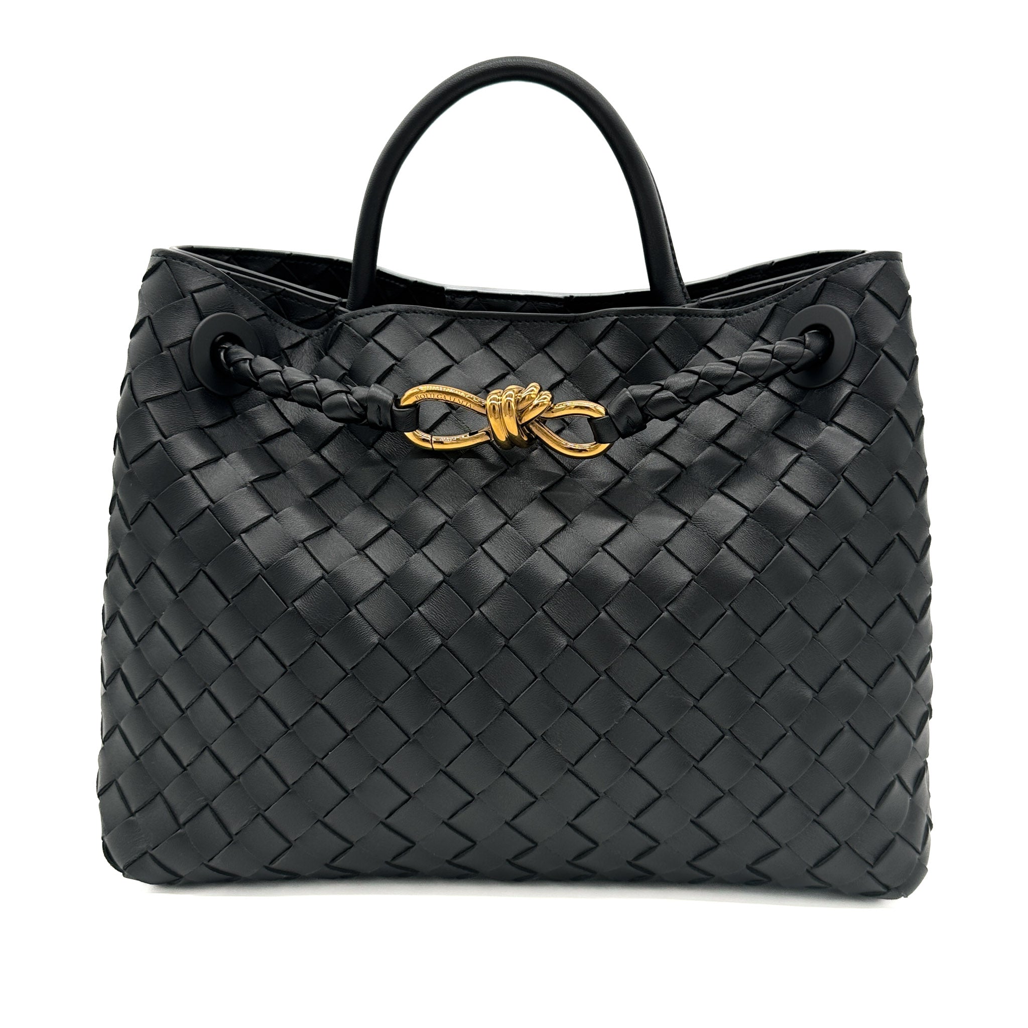 Bottega Veneta Black Medium Andiamo - Vault 55 | Preowned Designer Handbags