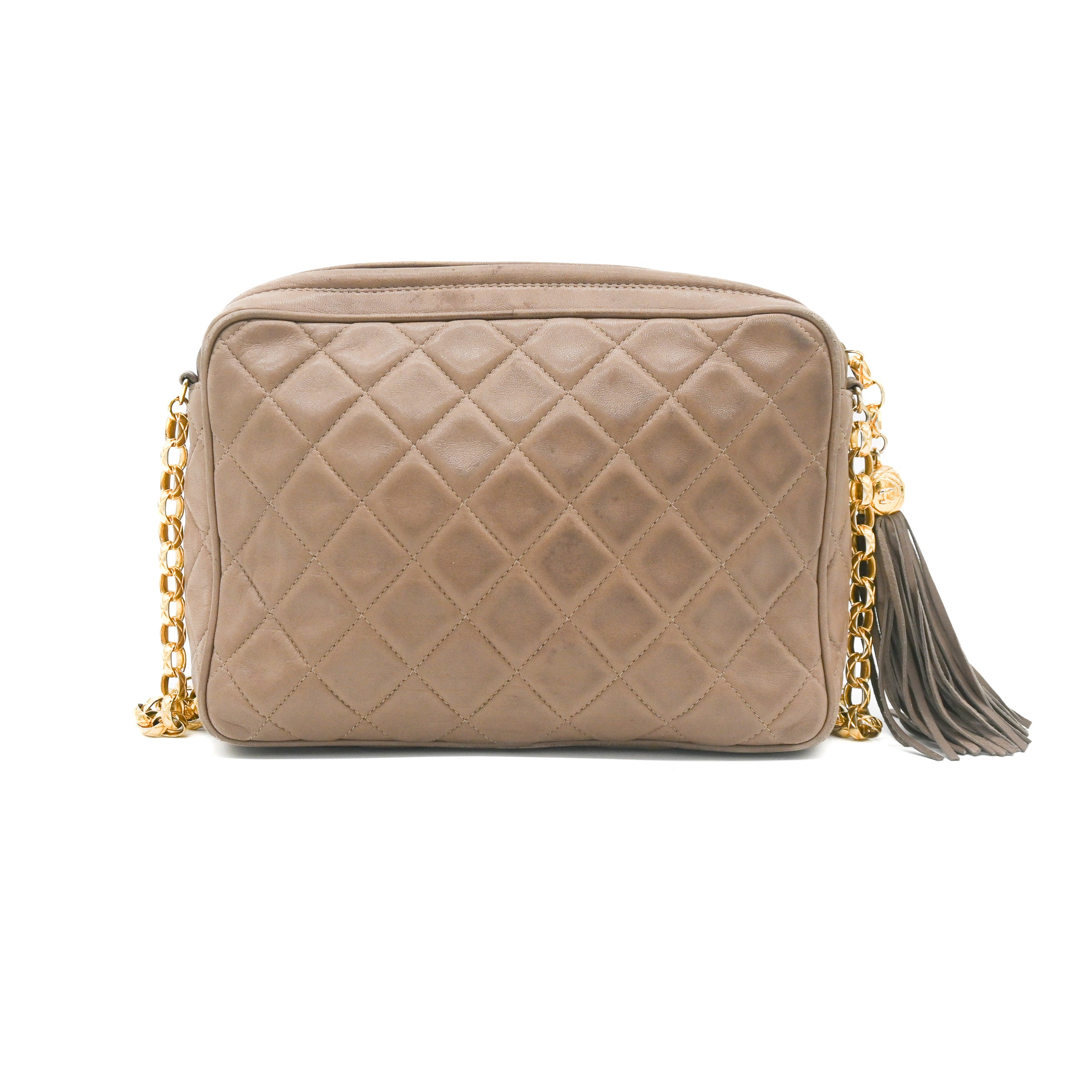 Chanel Vintage CC Tassel Camera Bag in Brown