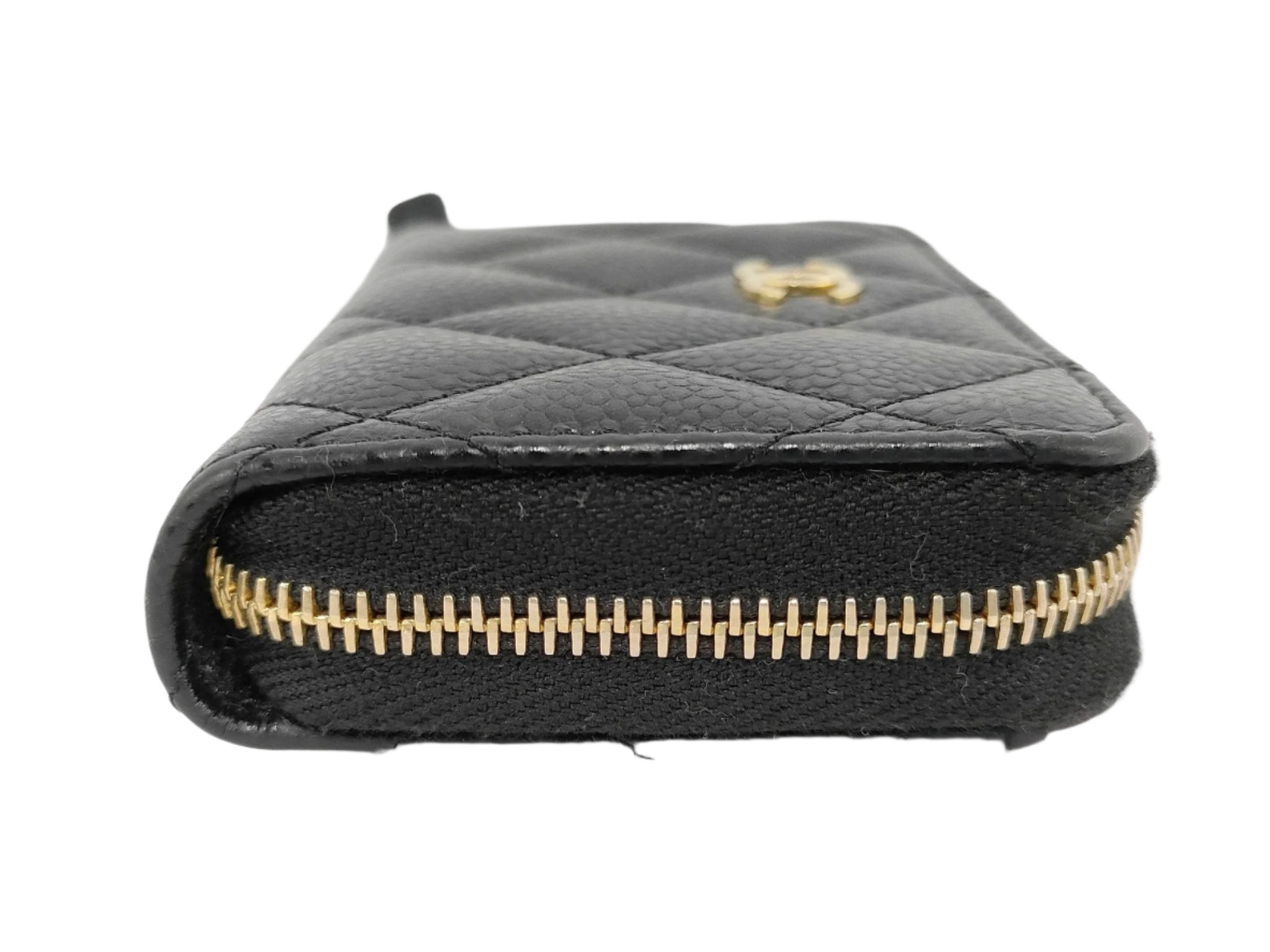 Chanel Black Caviar Zip Classic Coin Purse