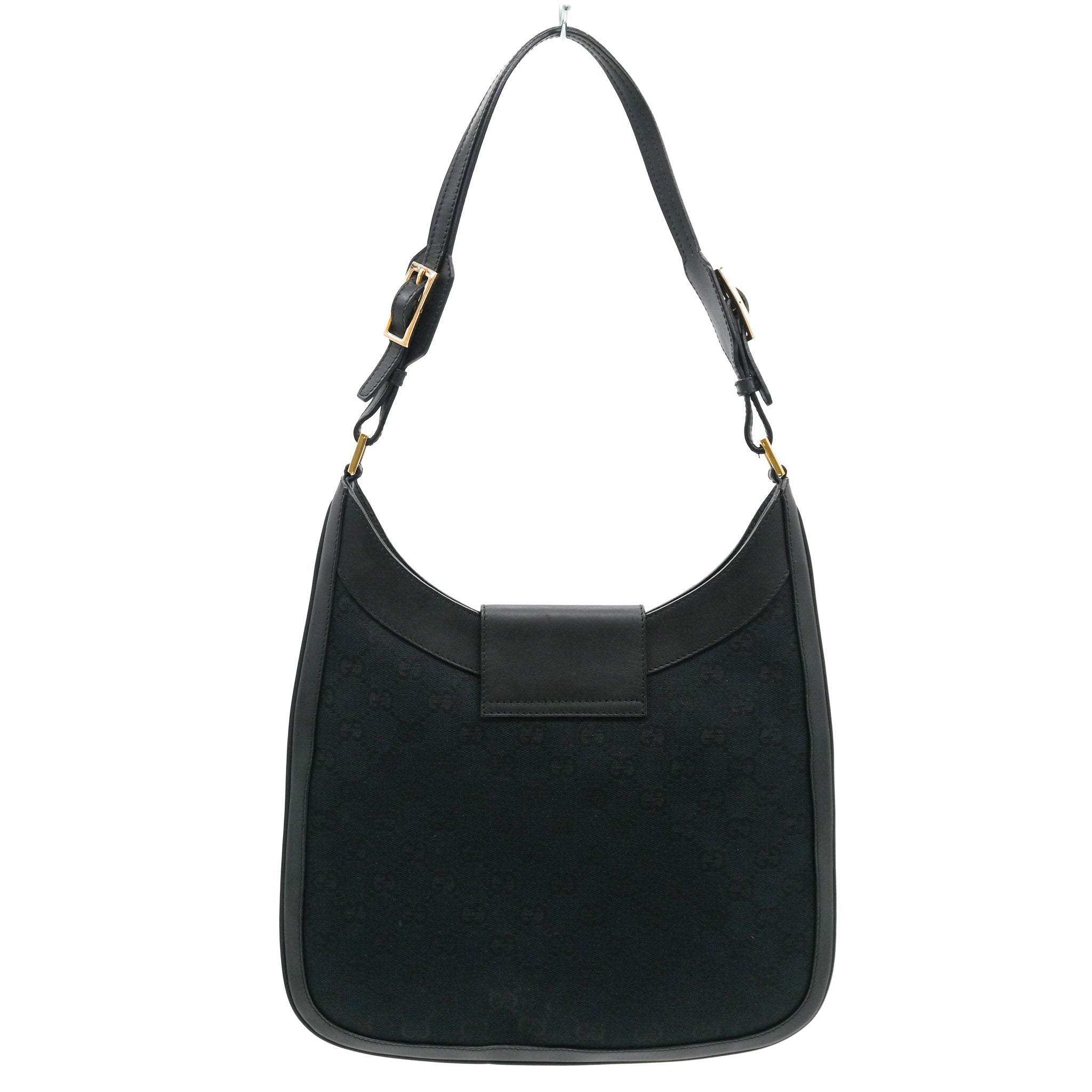 Gucci Vintage Black GG Canvas Jackie Hobo Shoulder Bag - Vault 55 | Preowned Designer Handbags