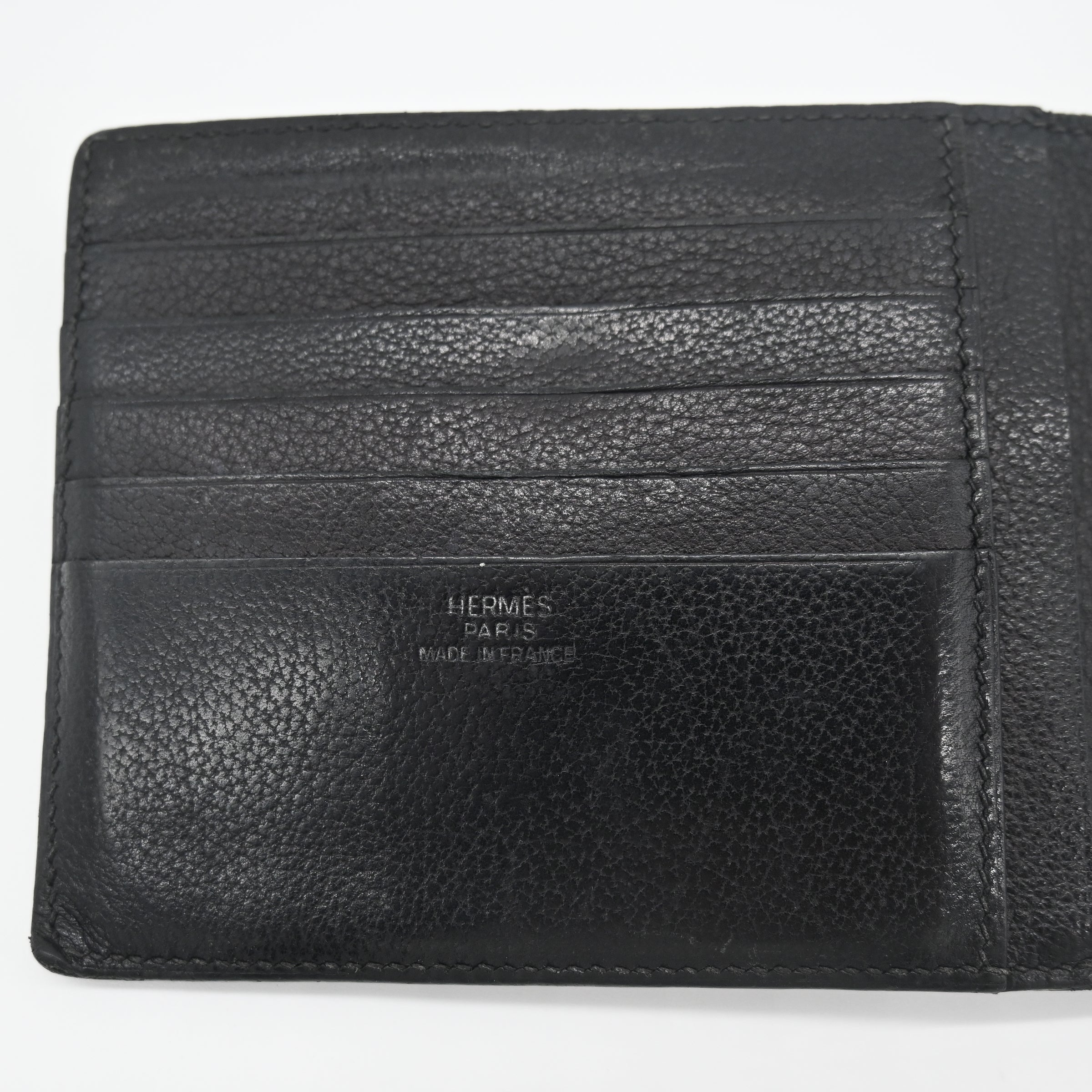 Hèrmes MC2 Galilei Bi-Fold Wallet in Black Swift Leather