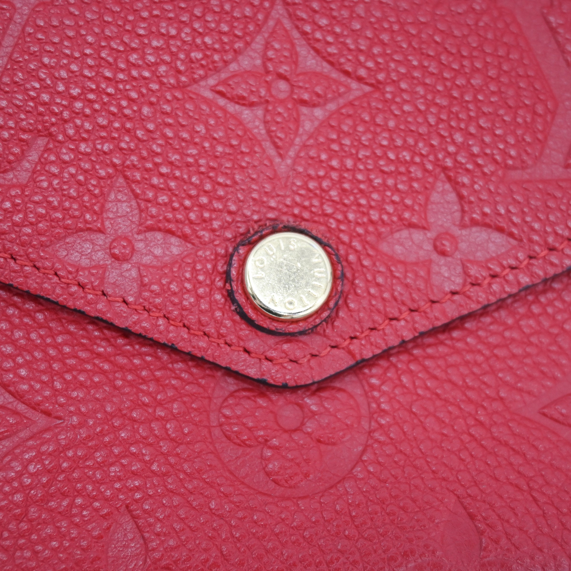 Louis Vuitton Red Monogram Empreinte Pochette Felicie Crossbody Bag