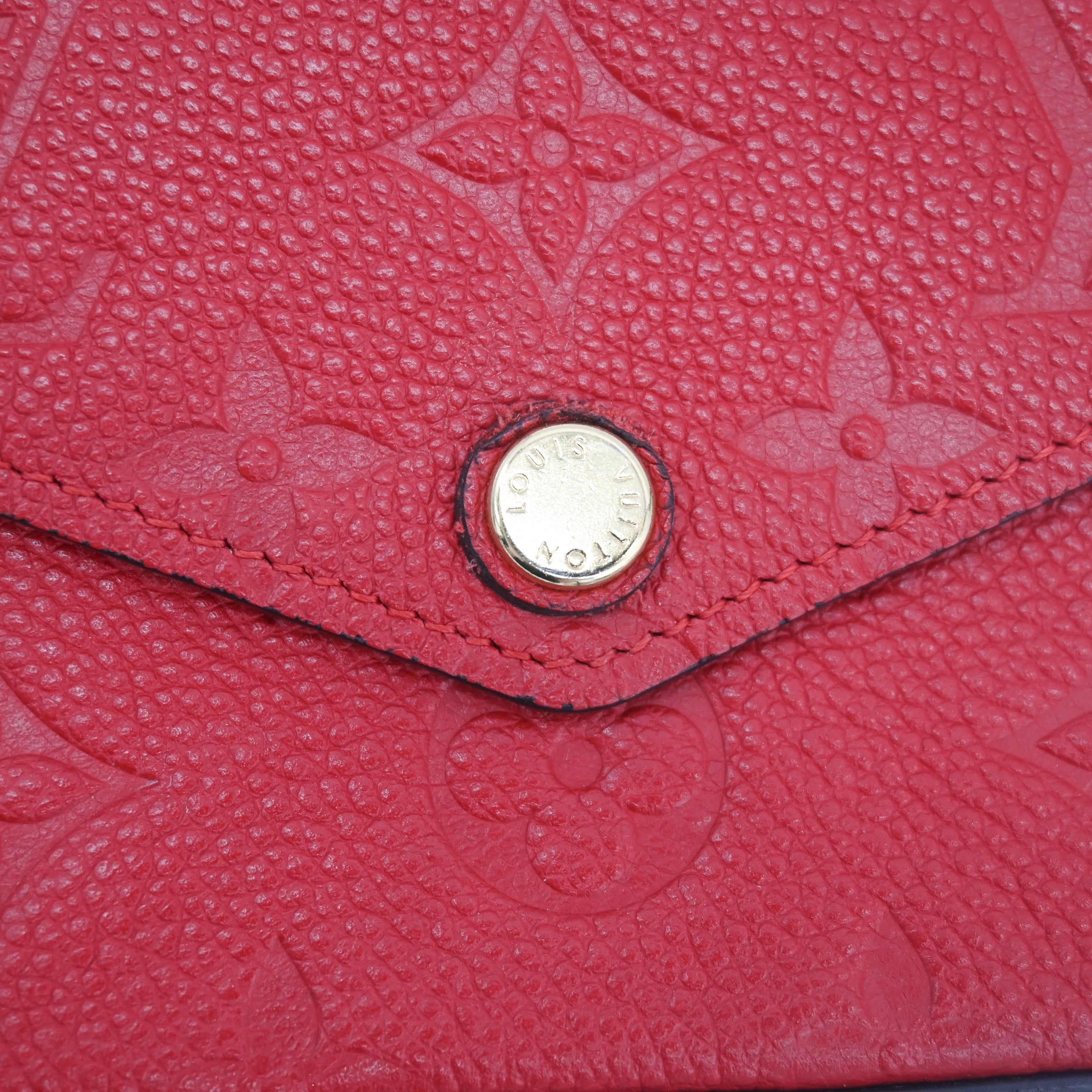 Louis Vuitton Red Monogram Empreinte Pochette Felicie Crossbody Bag