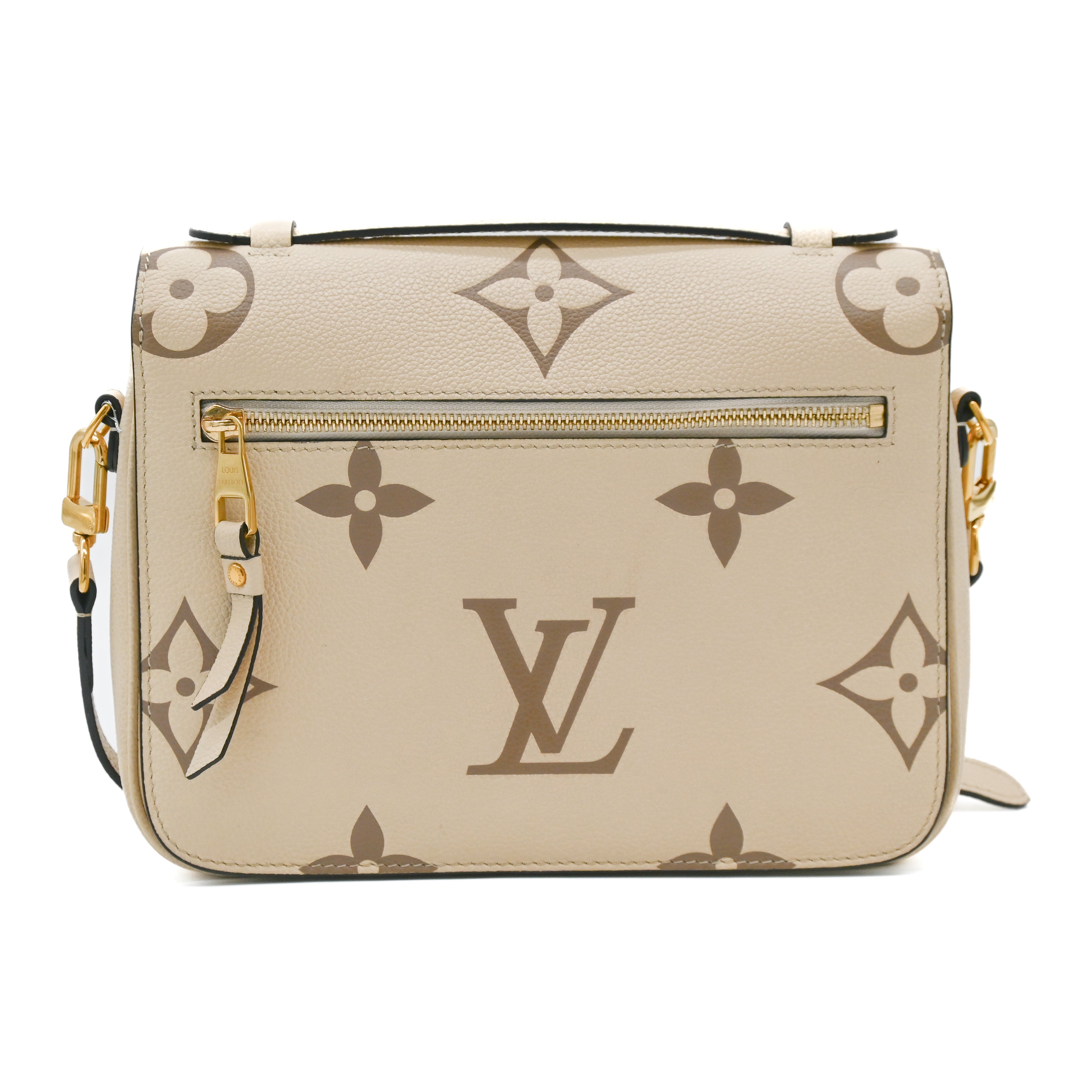 Louis Vuitton Pochette Metis Cream Beige Bicolor Monogram Empreinte Leather