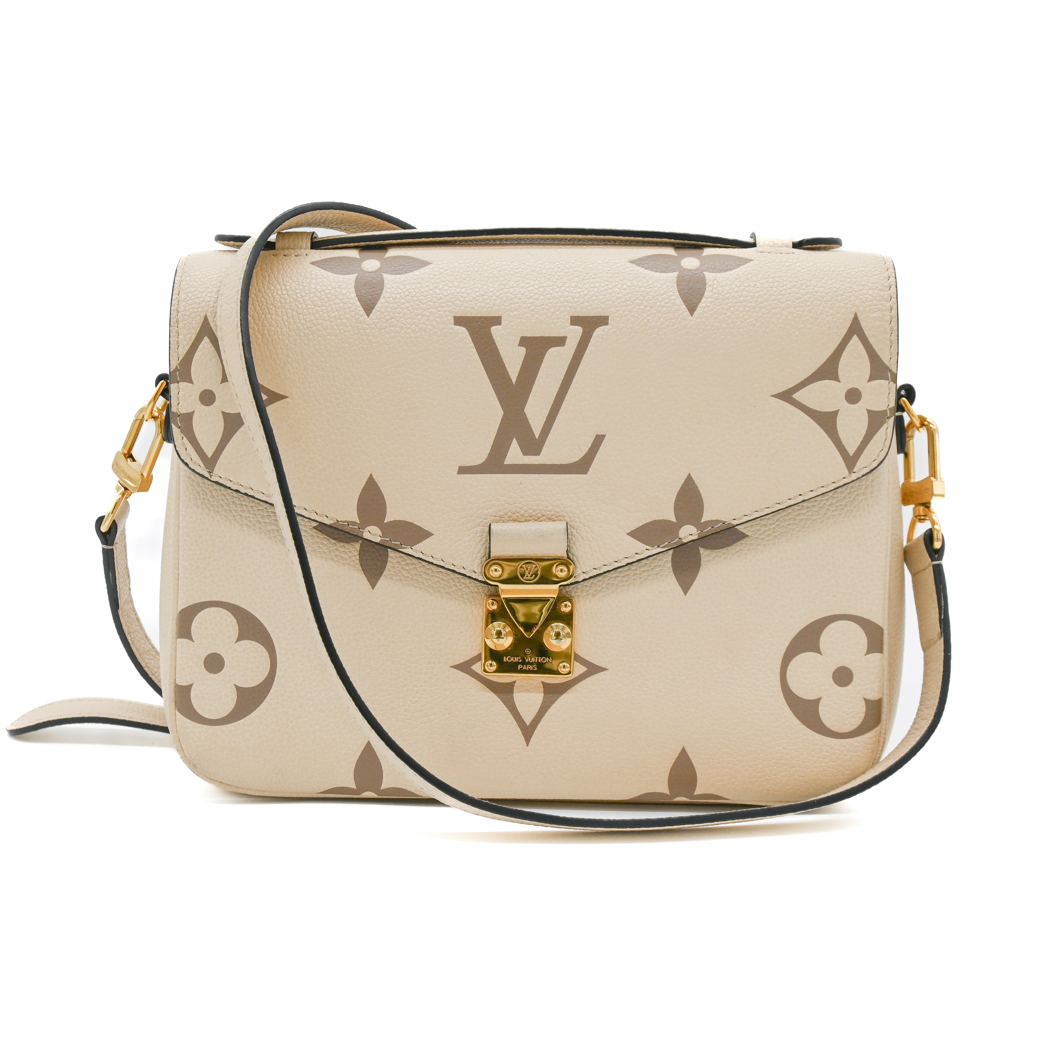Louis Vuitton Pochette Metis Cream Beige Bicolor Monogram Empreinte Leather