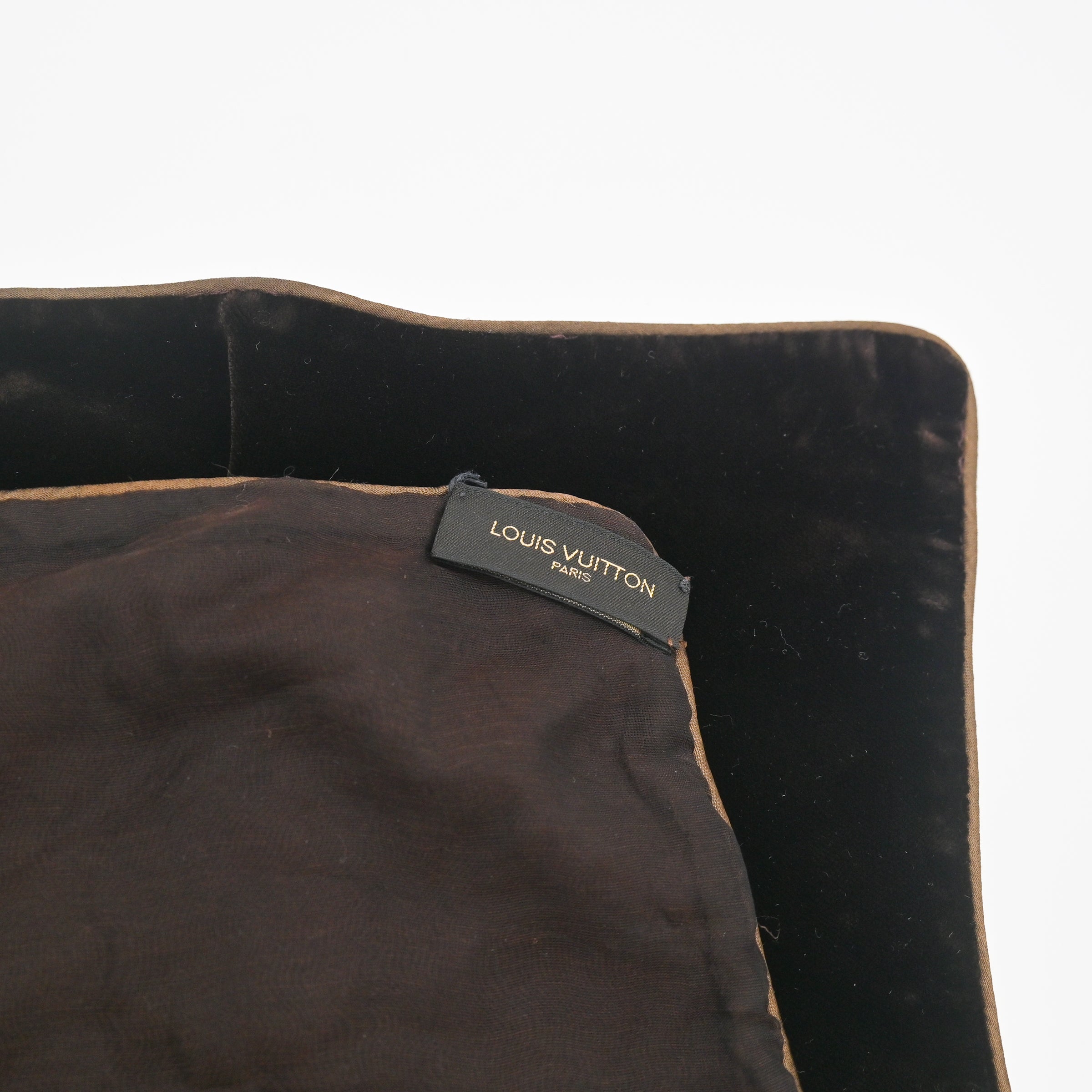 Louis Vuitton Chocolate Brown Velvet Monogram Scarf