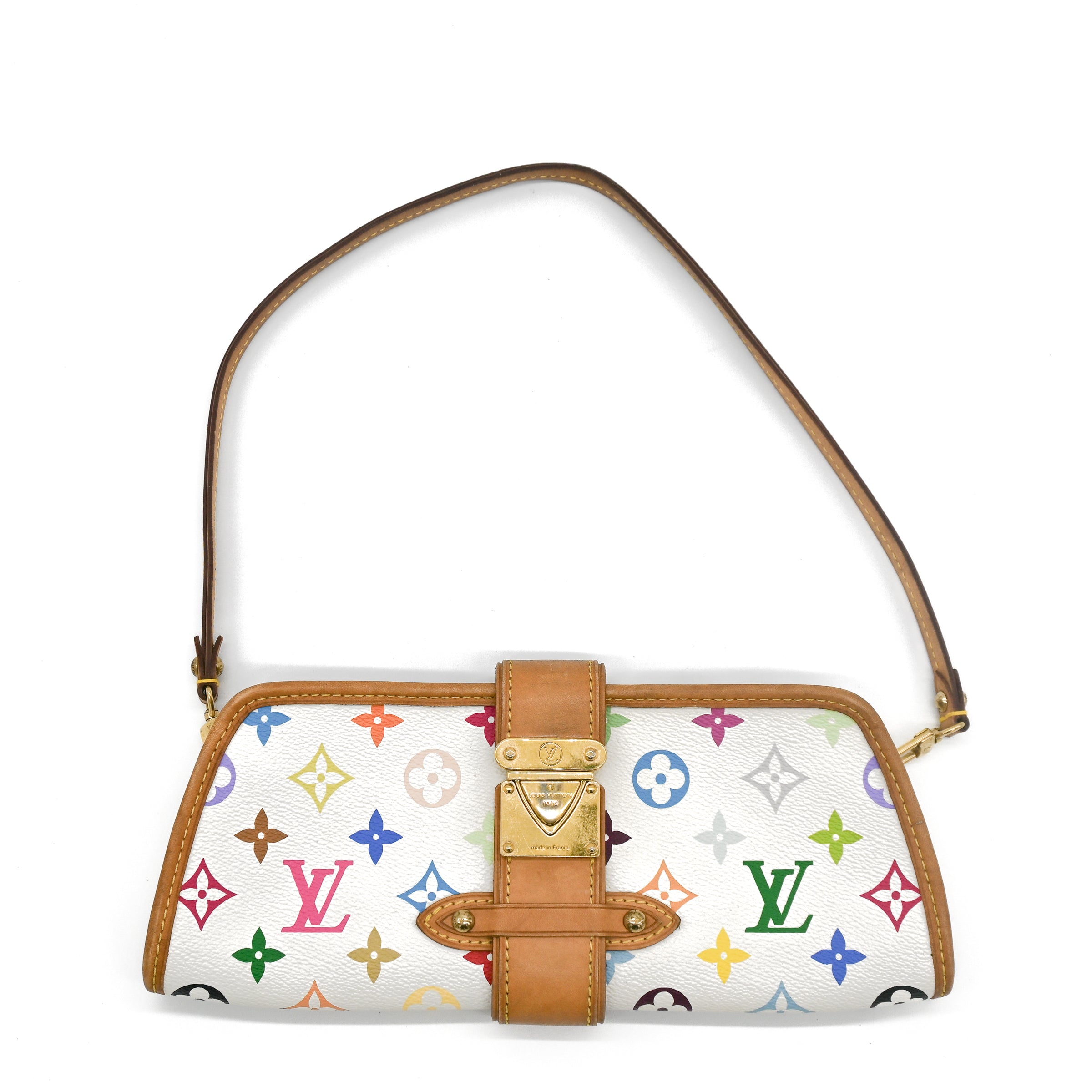 Louis Vuitton x Murakami Vintage White Monogram Shirley Shoulder Bag