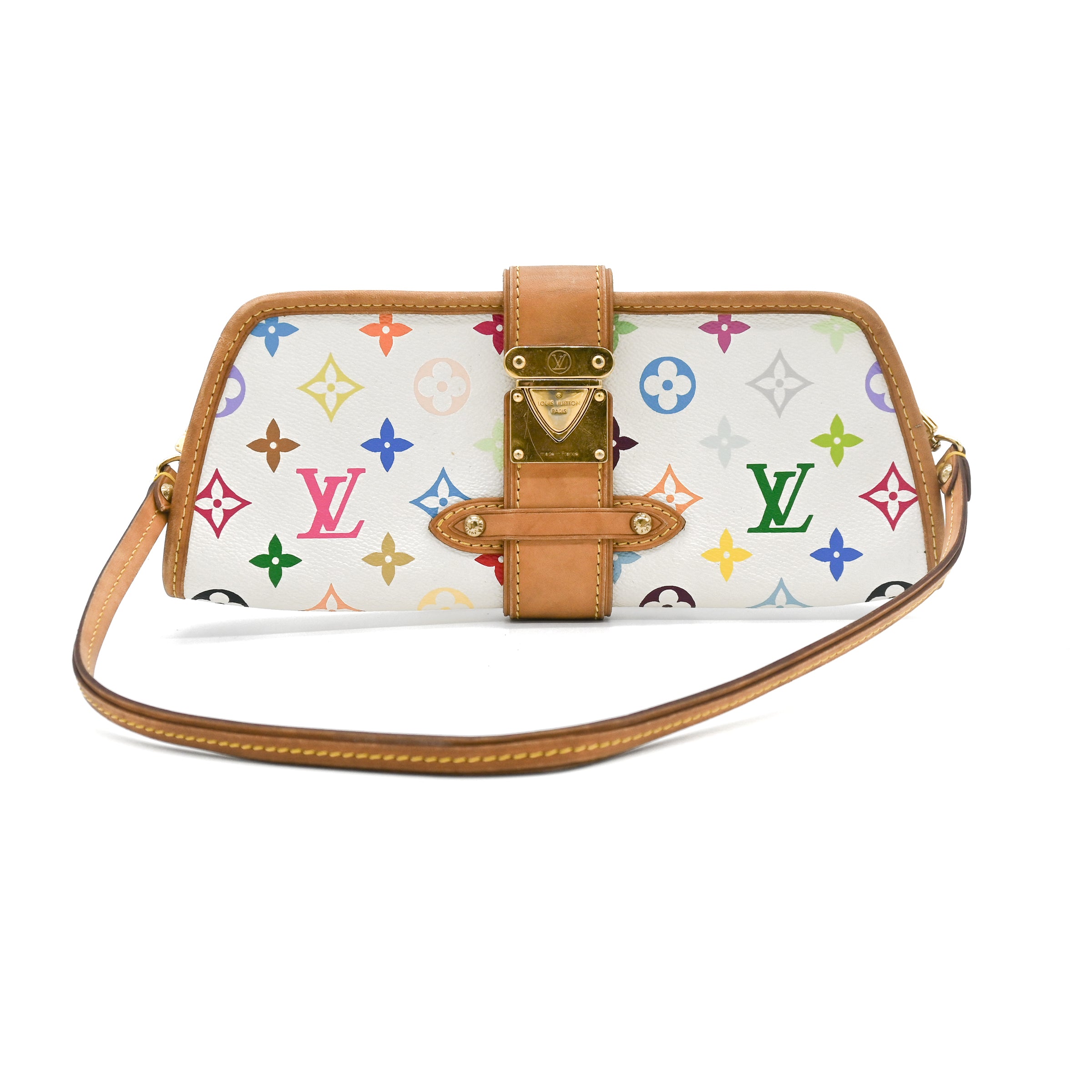 Louis Vuitton x Murakami Vintage White Monogram Shirley Shoulder Bag