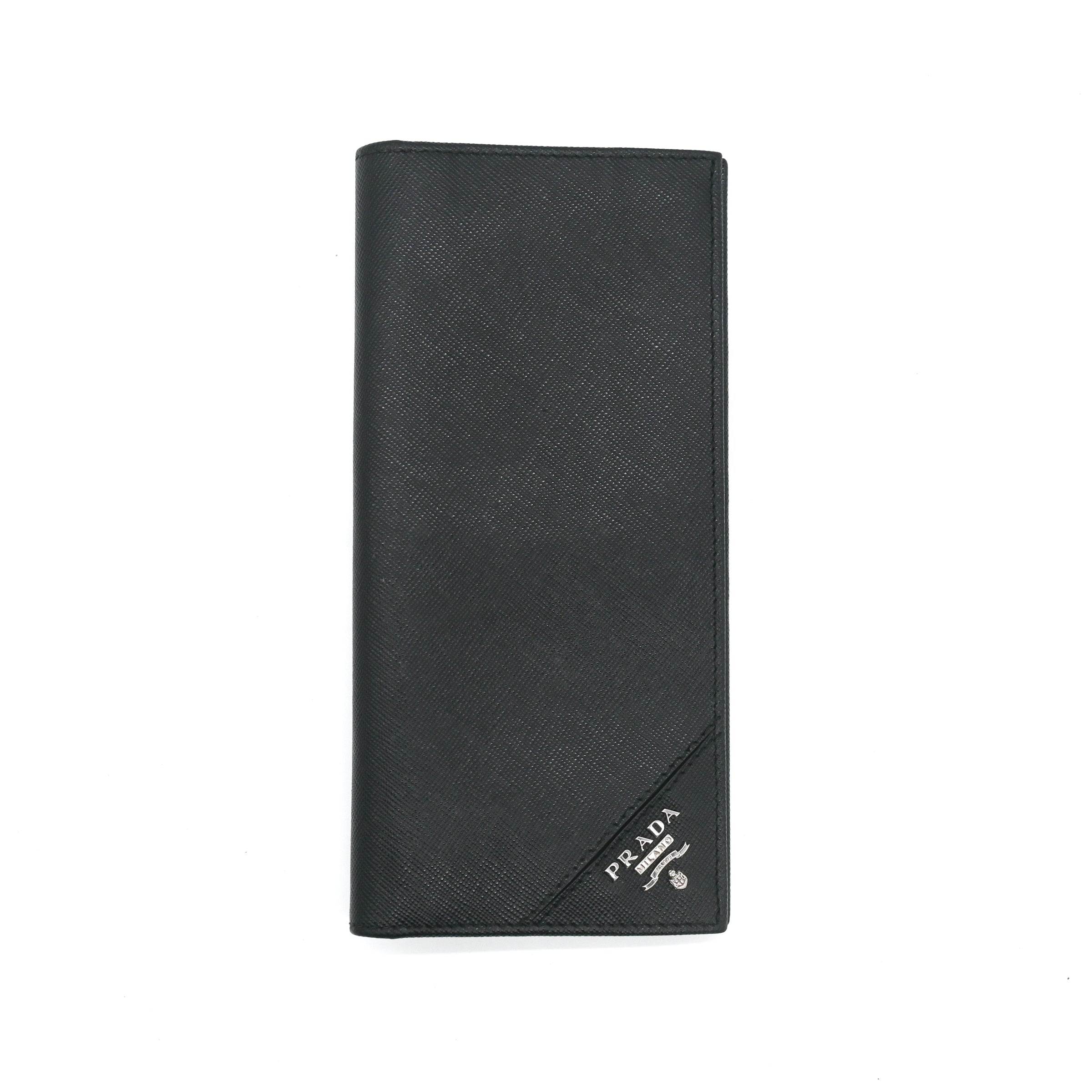 長財布 PRADA BLACK SAFFIANO ZIP-AROUND WALLET Prada - Black Saffiano Zip-Around Wallet With Pencil