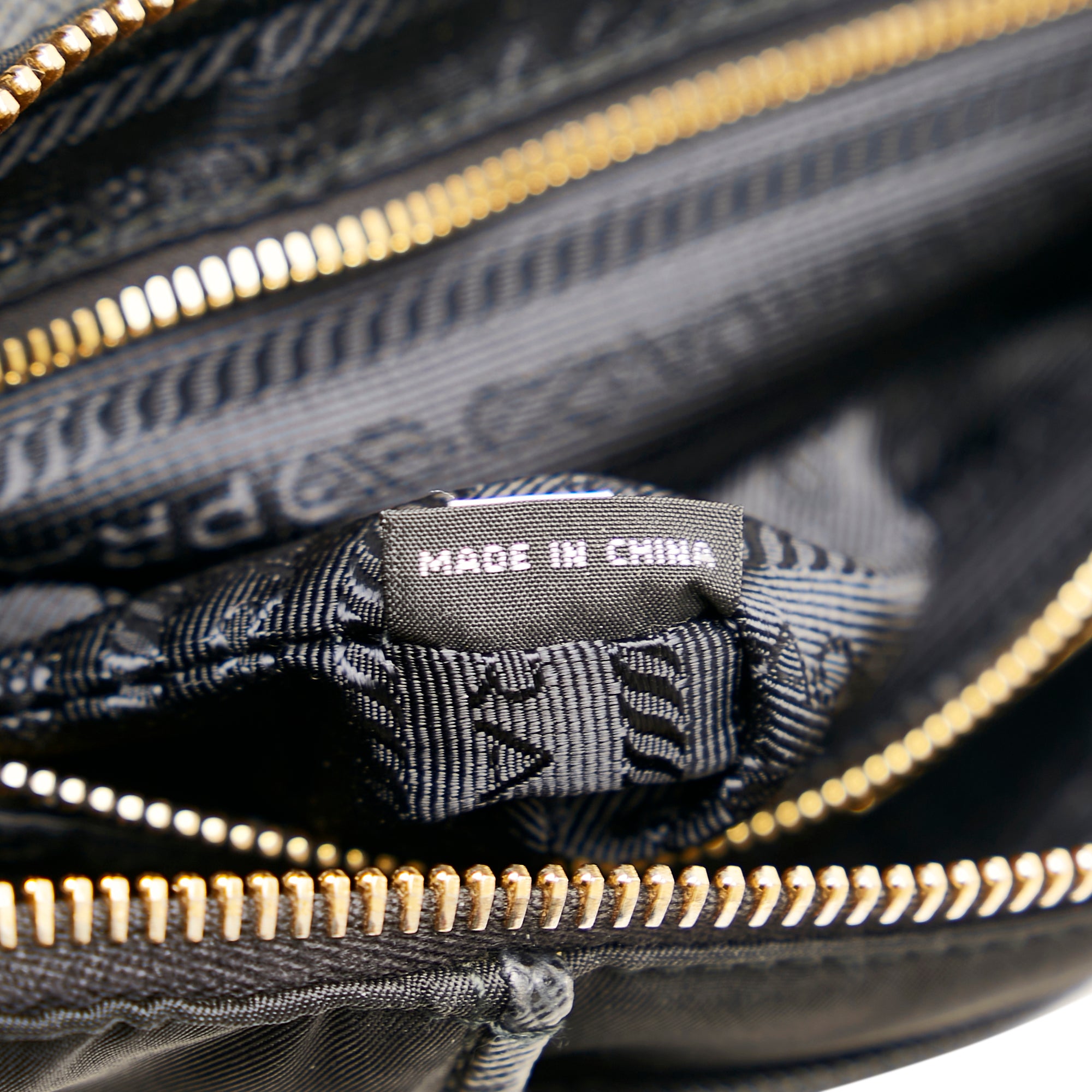 Prada Tessuto Nylon Saffiano Crossbody Bag Black with Gold – Vault 55
