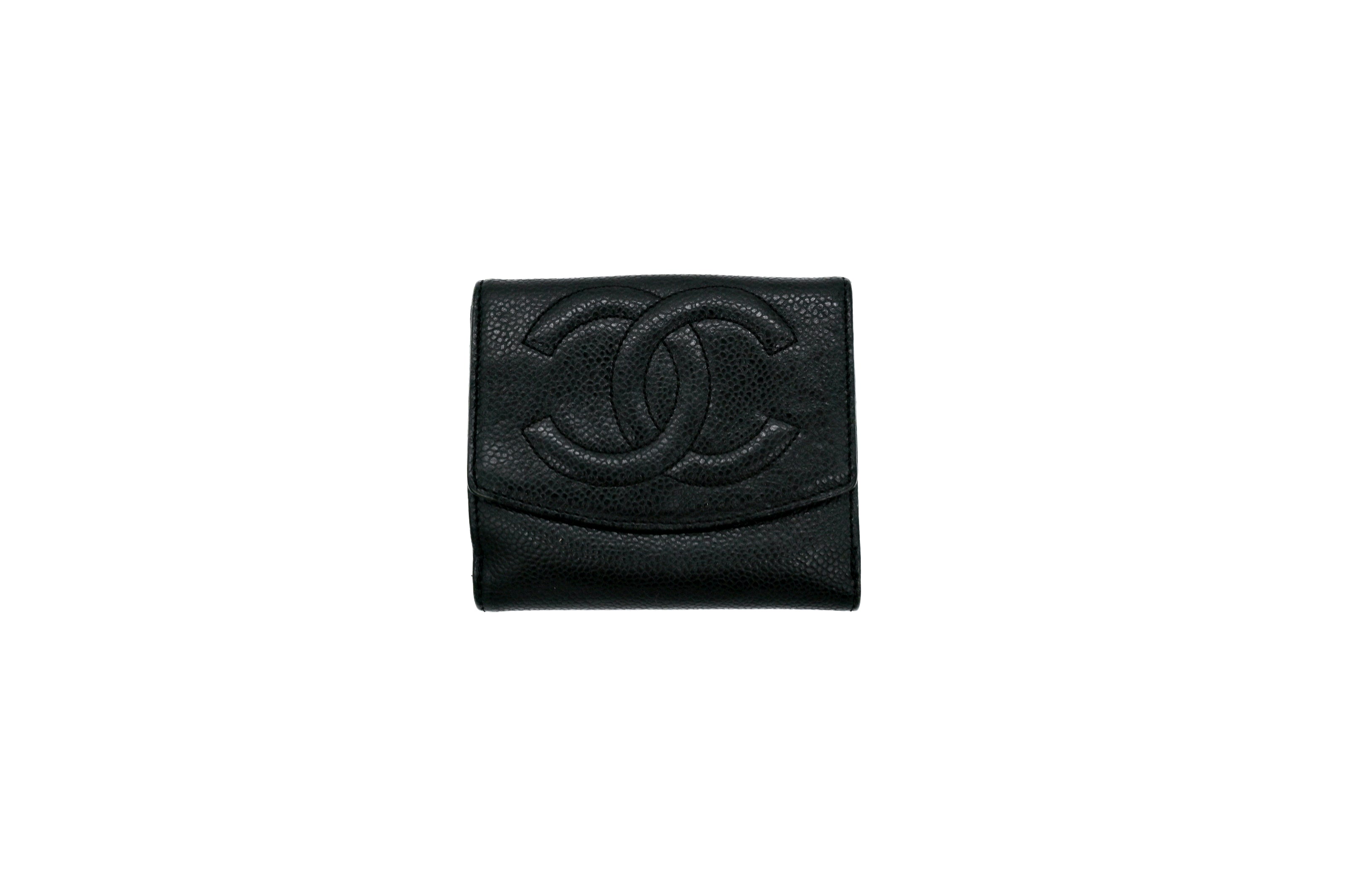 Black Caviar 'CC' Timeless Long Wallet