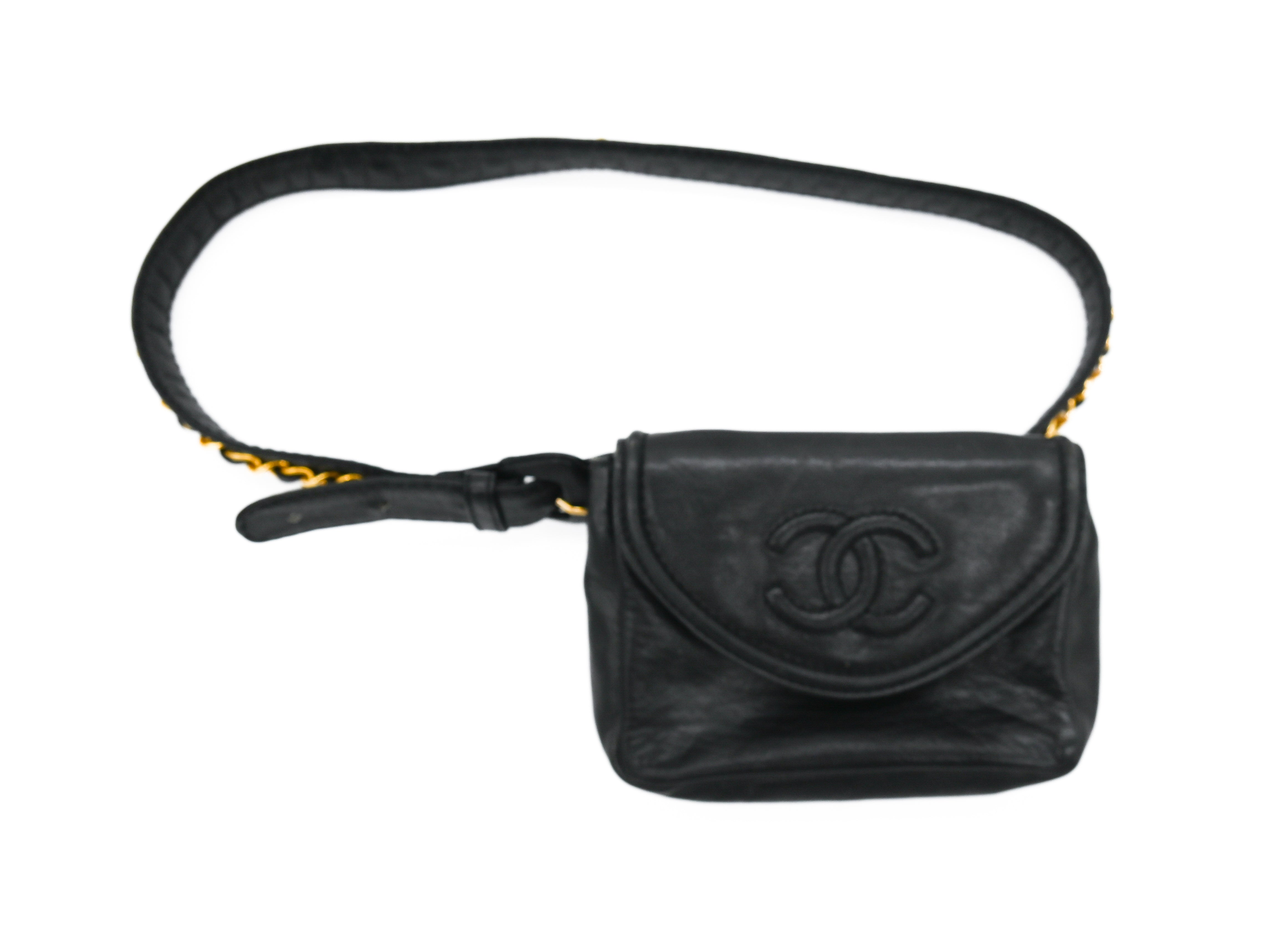 CHANEL Chanel Vintage CC Chain Belt with Removable Pouch - Vault 55