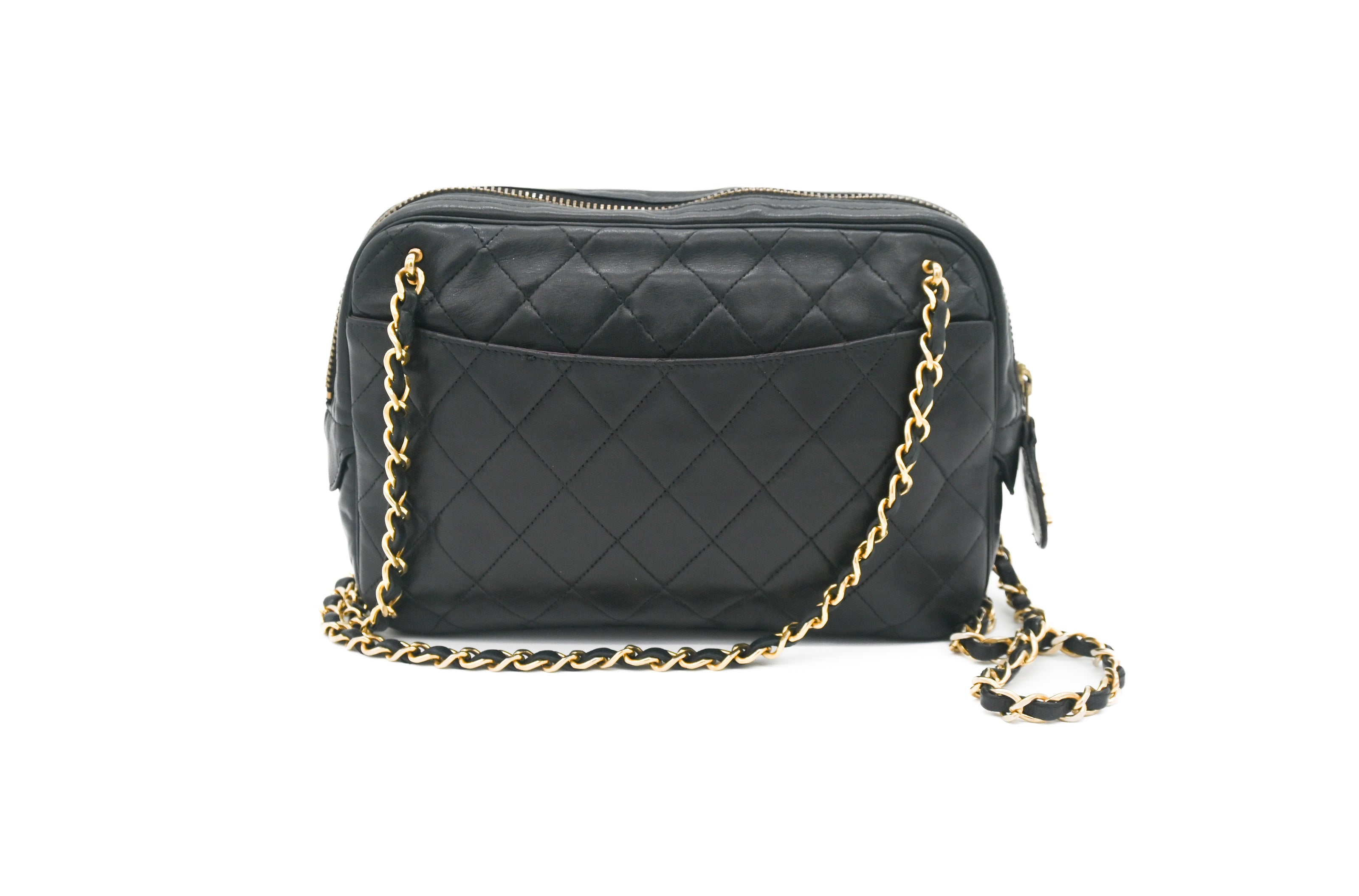 Chanel Vintage Black Lambskin Quilted Camera Bag – Vault 55